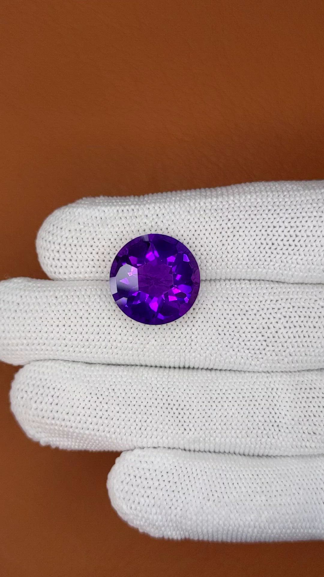 10.98 Ct. Purple Amethyst from Brazil Size Video