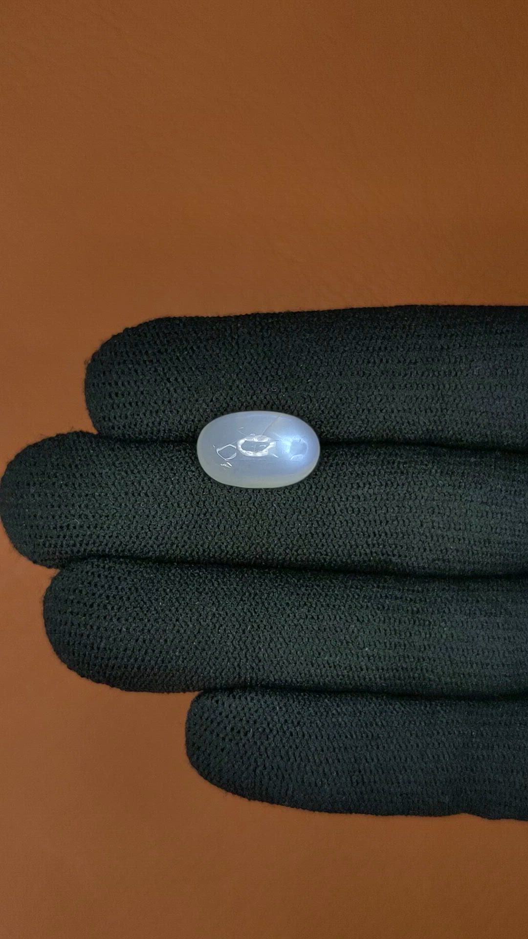 7.69 Ct. White Cabochon Moonstone from Brazil Size Video