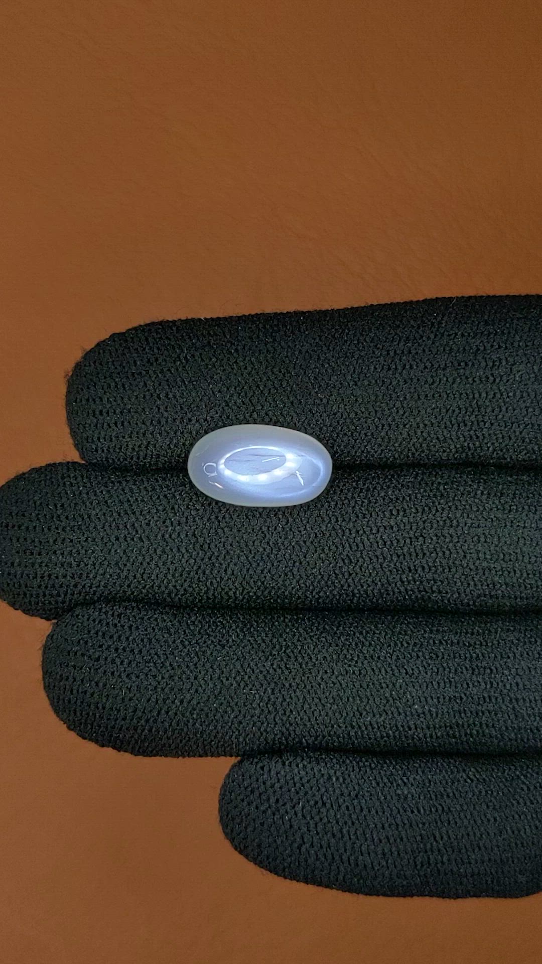 6.46 Ct. White Cabochon Moonstone from Brazil Size Video
