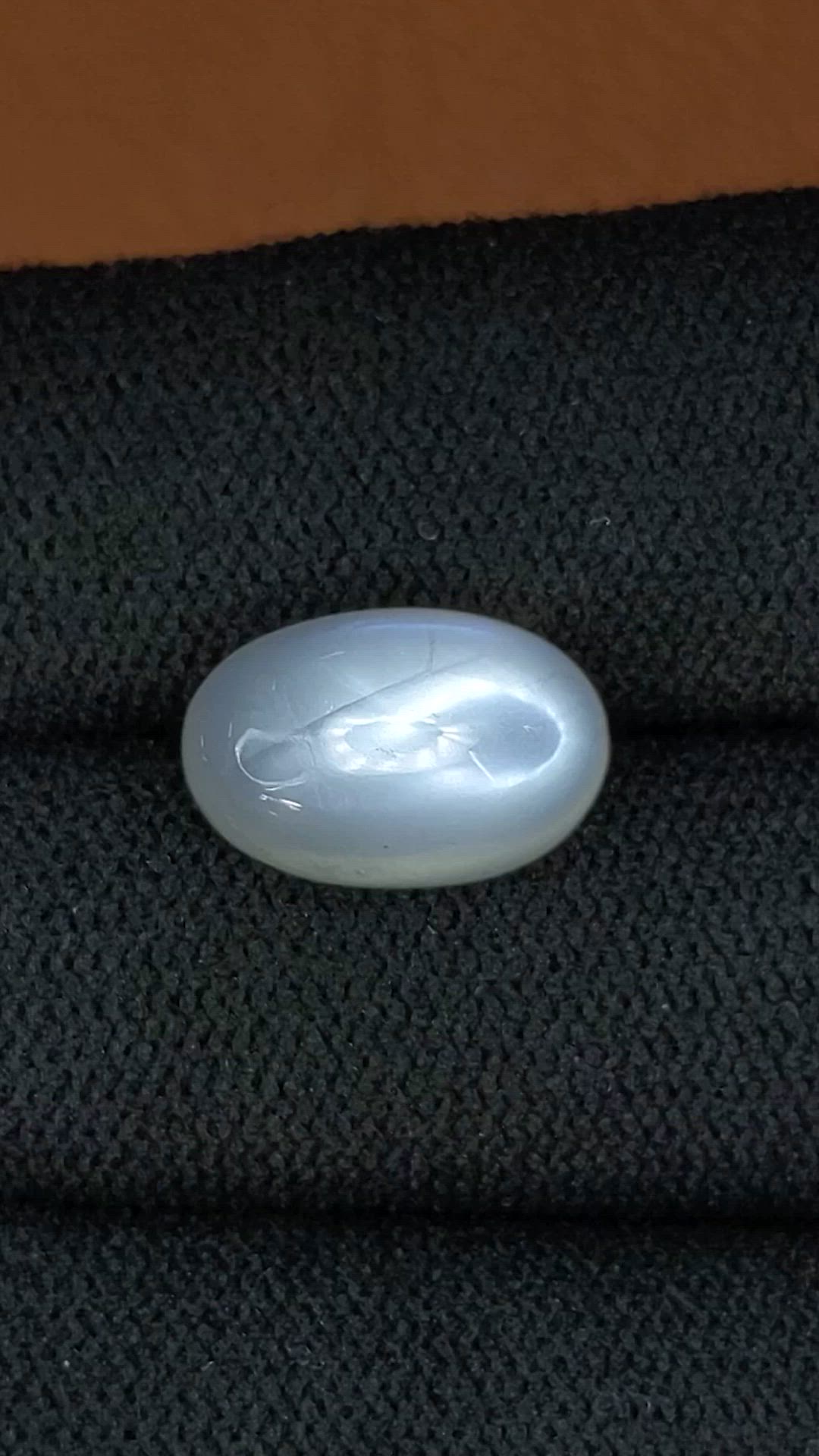 6.78 Ct. White Cabochon Moonstone from Brazil Size Video