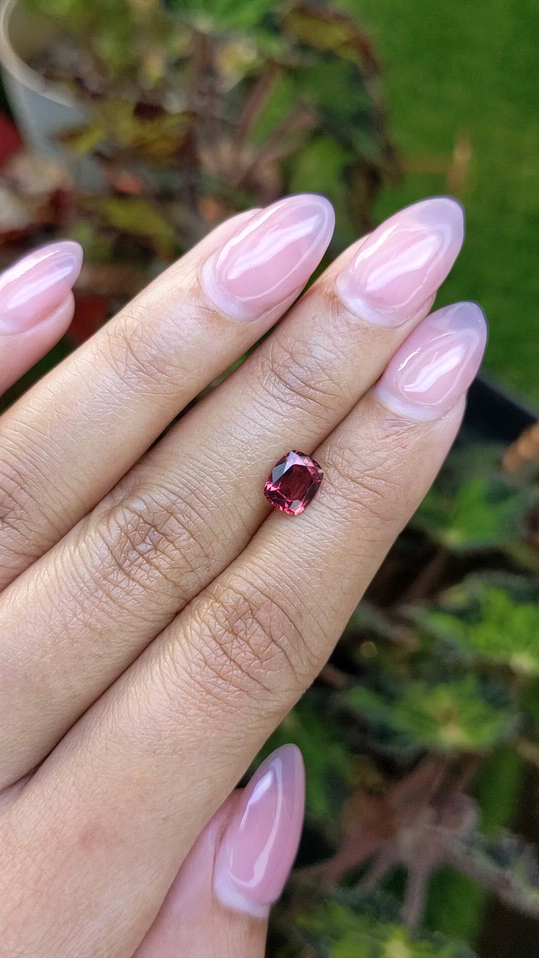 1.20 Ct. Red Rhodolite Garnet from Ceylon (Sri Lanka) Size Video