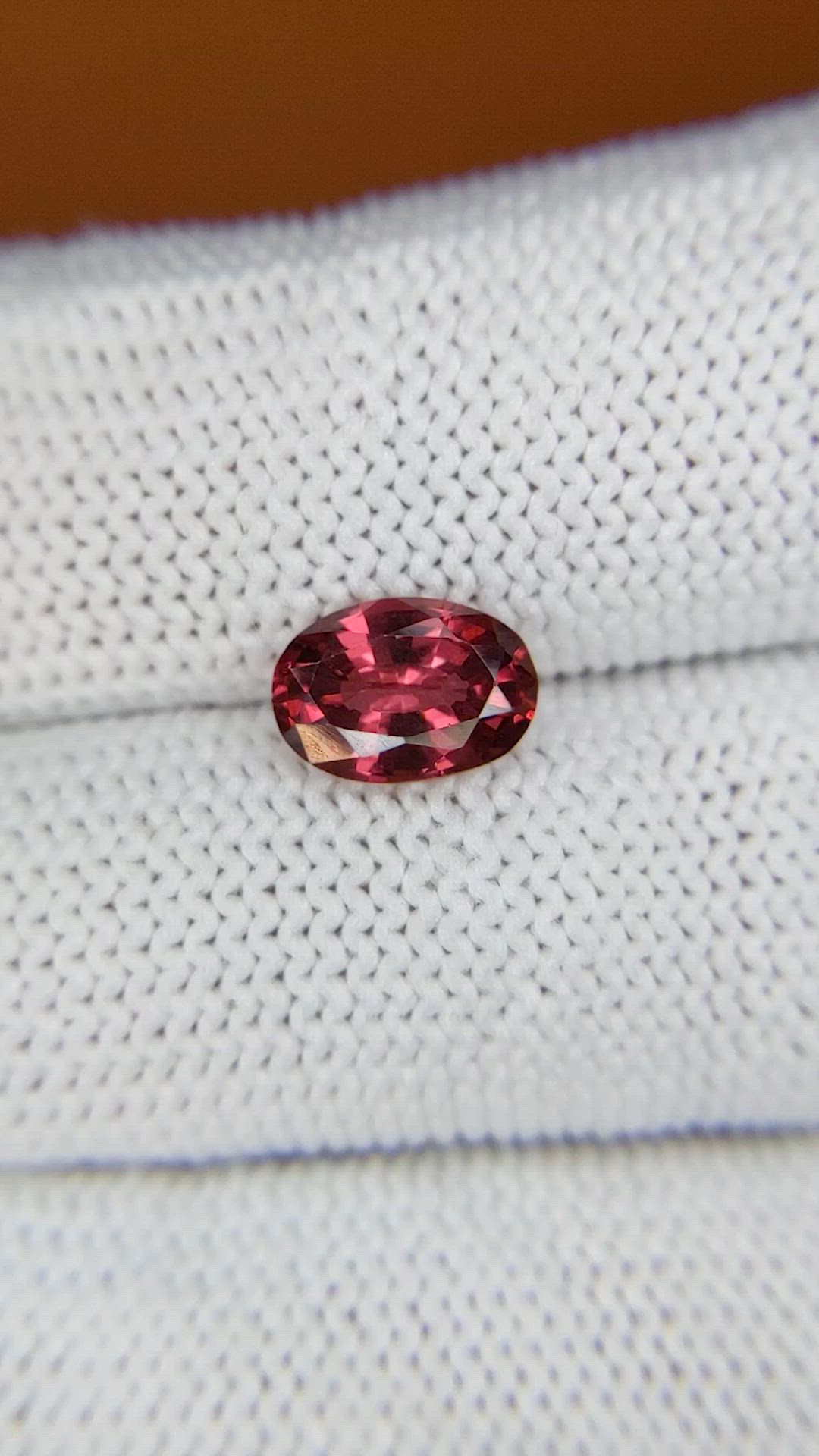 1.53 Ct. Red Rhodolite Garnet from Ceylon (Sri Lanka) Size Video