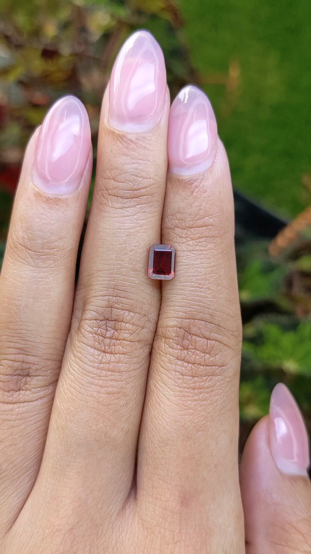 1.11 Ct. Red Rhodolite Garnet from Ceylon (Sri Lanka) Size Video