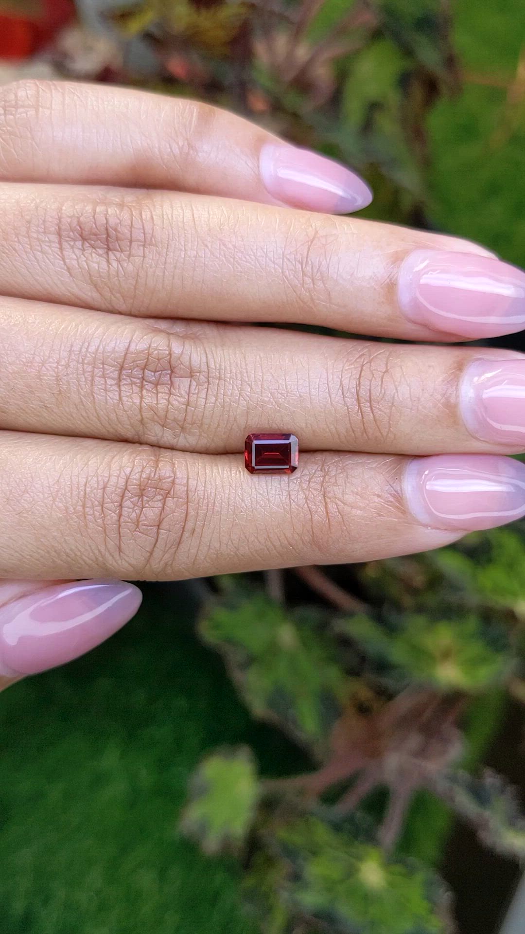 1.11 Ct. Red Rhodolite Garnet from Ceylon (Sri Lanka) Size Video