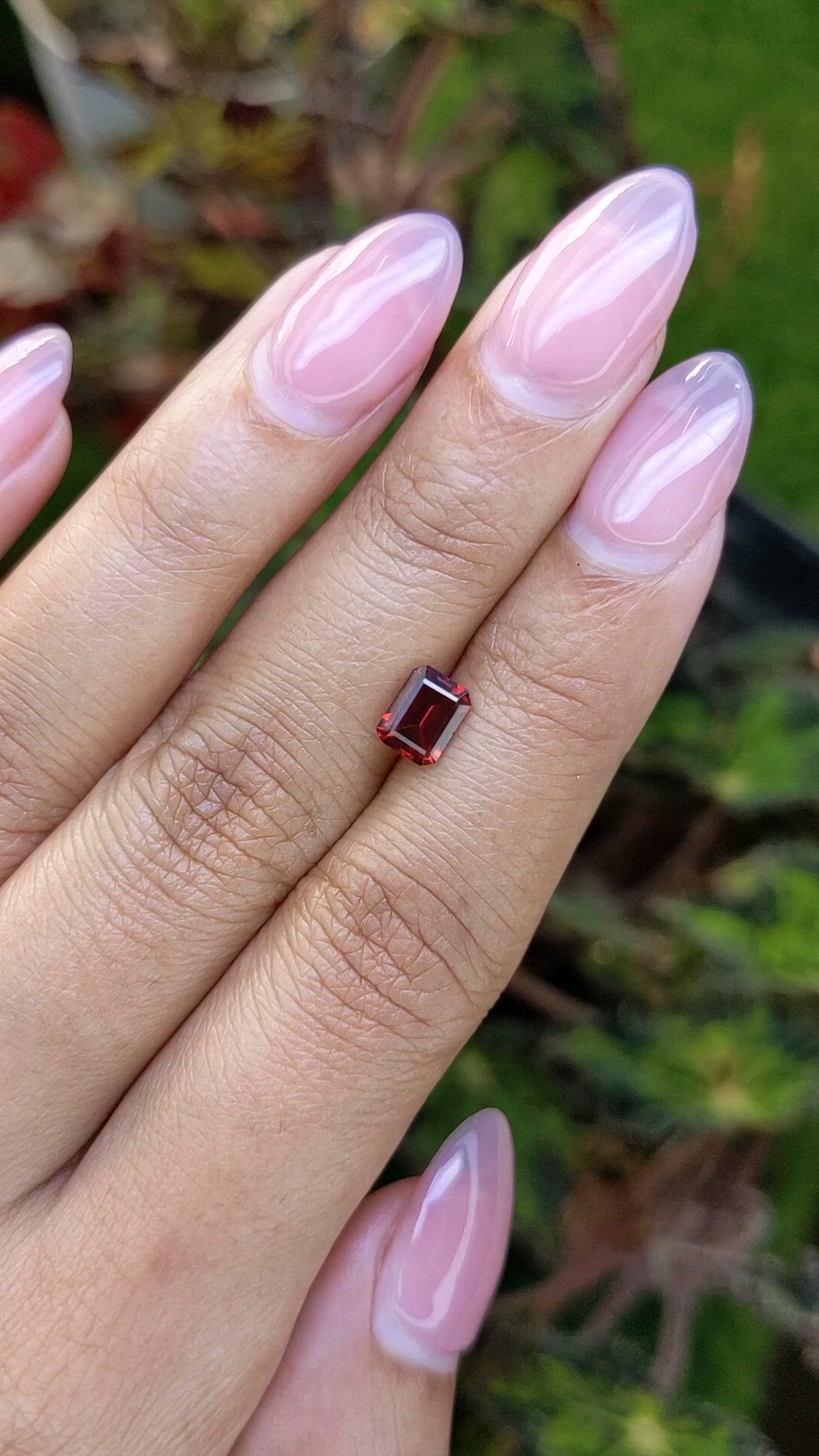 1.11 Ct. Red Rhodolite Garnet from Ceylon (Sri Lanka) Size Video