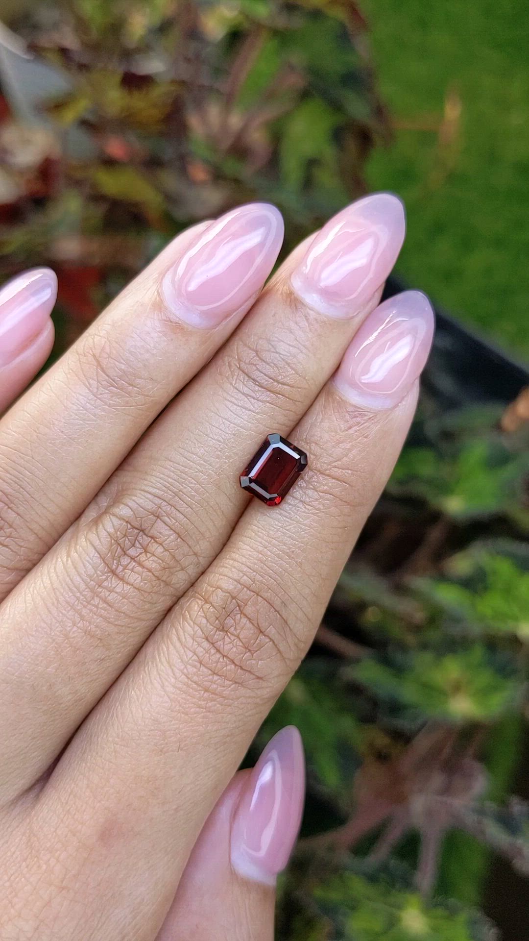 1.86 Ct. Red Garnet from Ceylon (Sri Lanka) Size Video