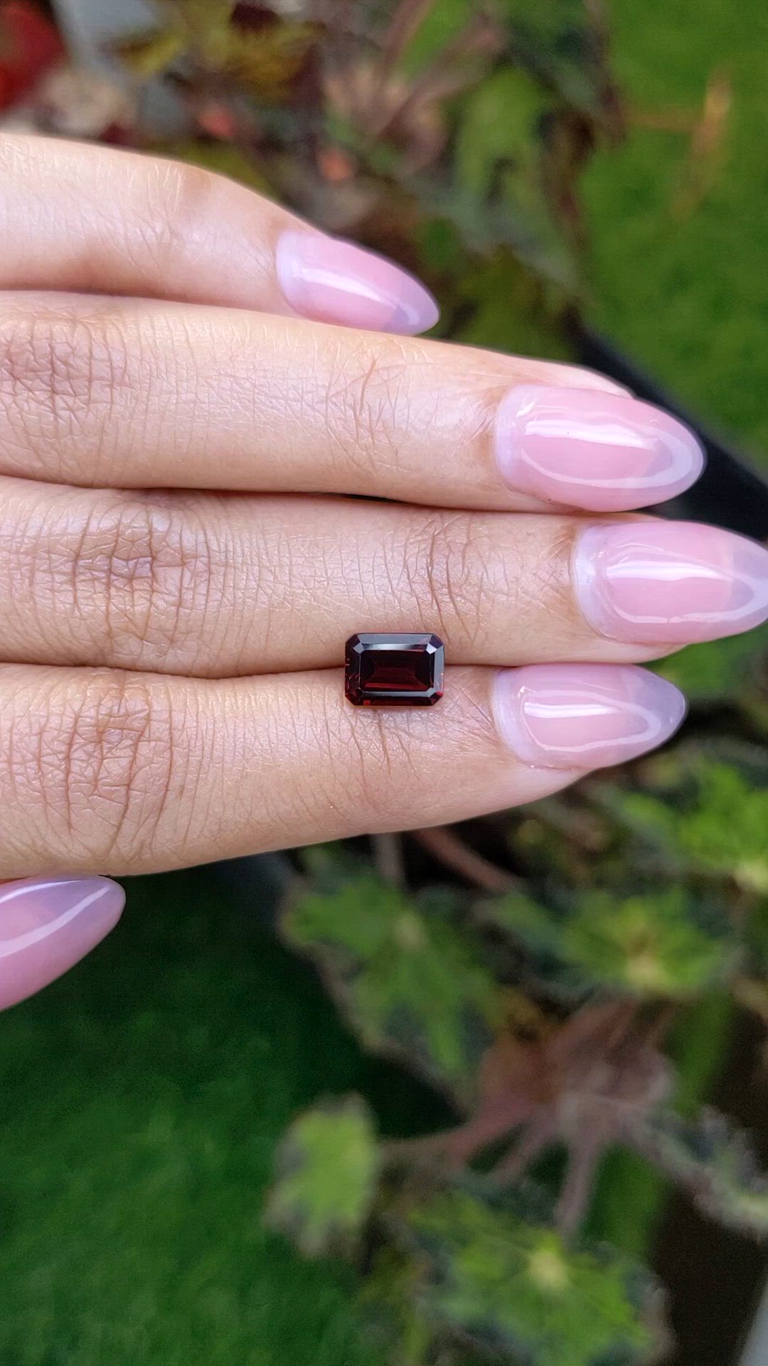 2.01 Ct. Red Garnet from Ceylon (Sri Lanka) Size Video
