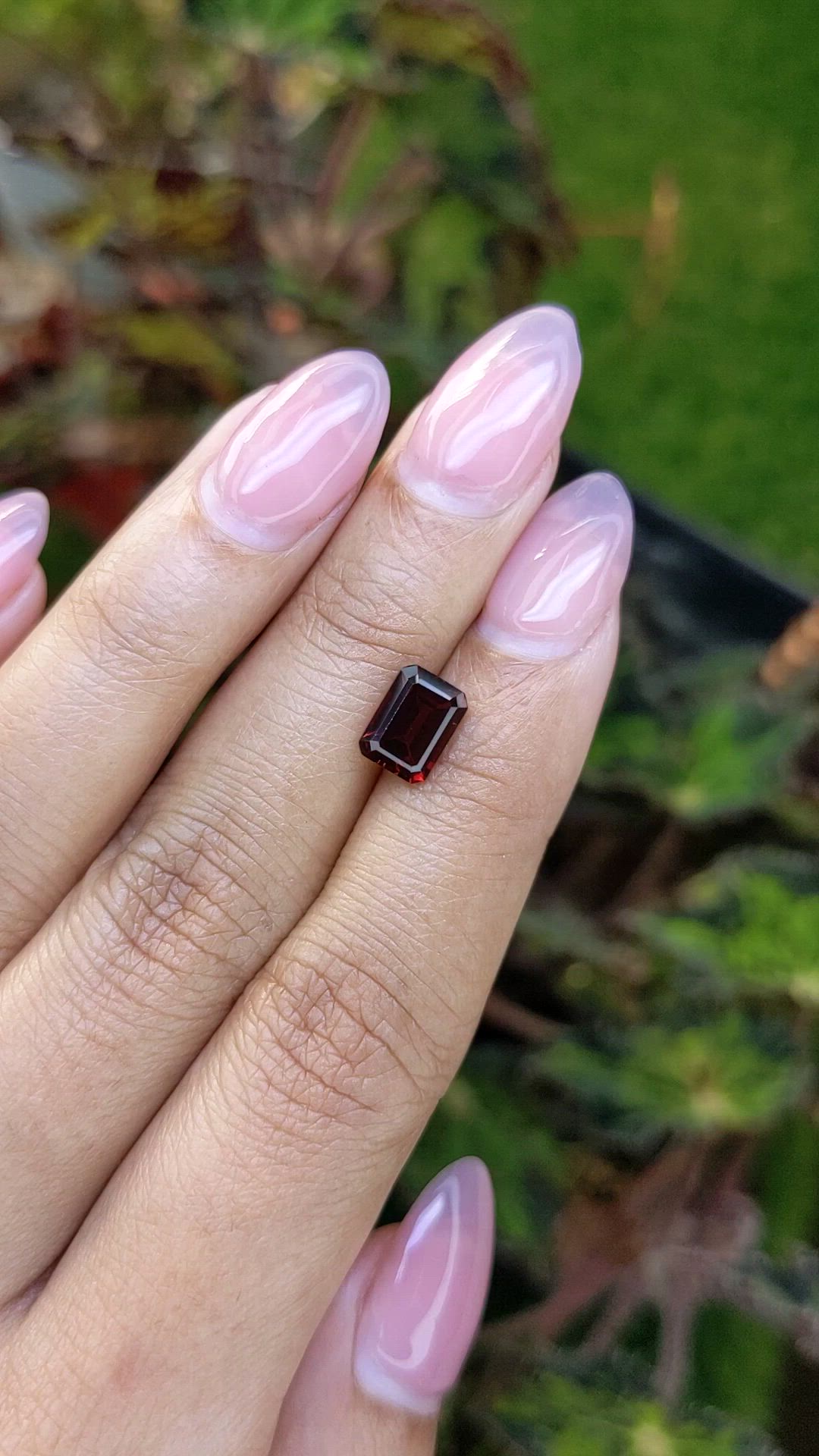2.01 Ct. Red Garnet from Ceylon (Sri Lanka) Size Video