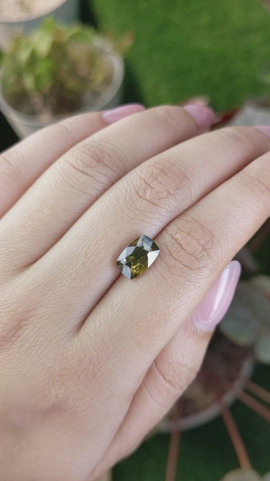 3.95 Ct. Yellowish Brown Zircon from Ceylon (Sri Lanka) Size Video