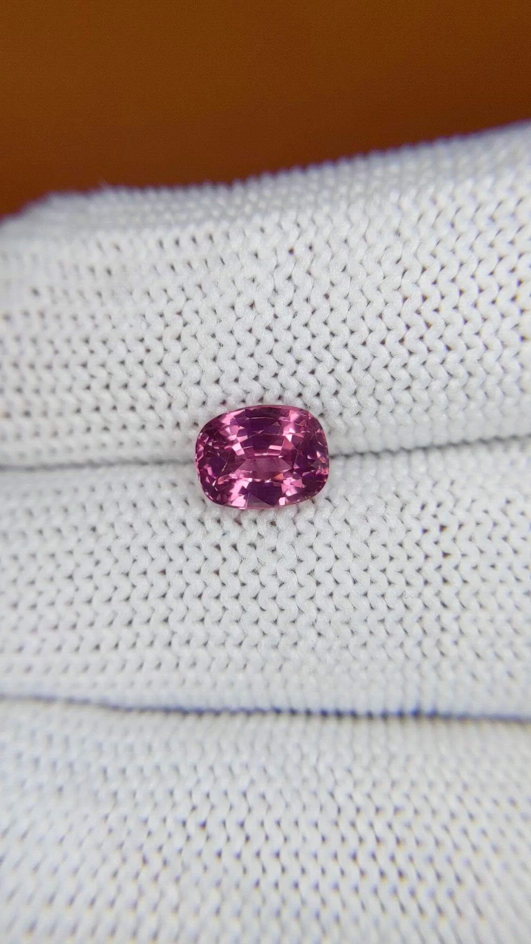 1.52 Ct. Purplish Pink Spinel from Ceylon (Sri Lanka) Size Video