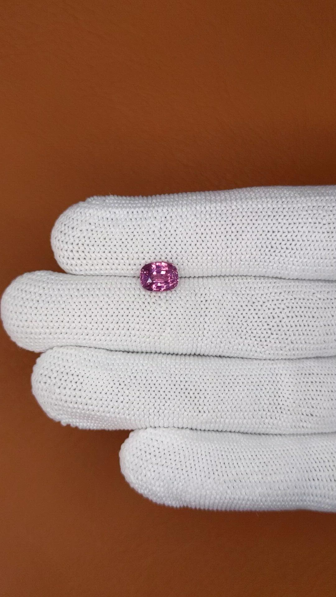 1.52 Ct. Purplish Pink Spinel from Ceylon (Sri Lanka) Size Video