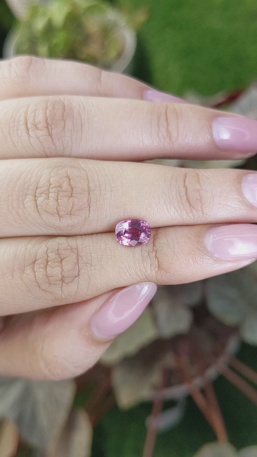1.52 Ct. Purplish Pink Spinel from Ceylon (Sri Lanka) Size Video