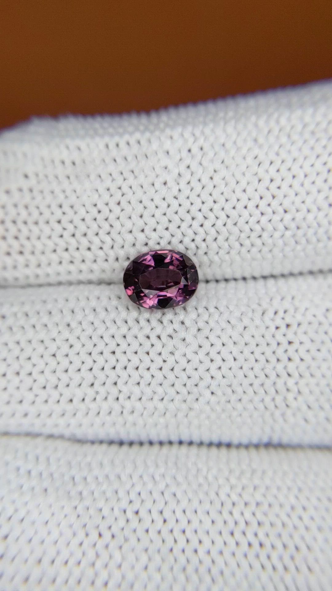 1.20 Ct. Pinkish Purple Spinel from Ceylon (Sri Lanka) Size Video