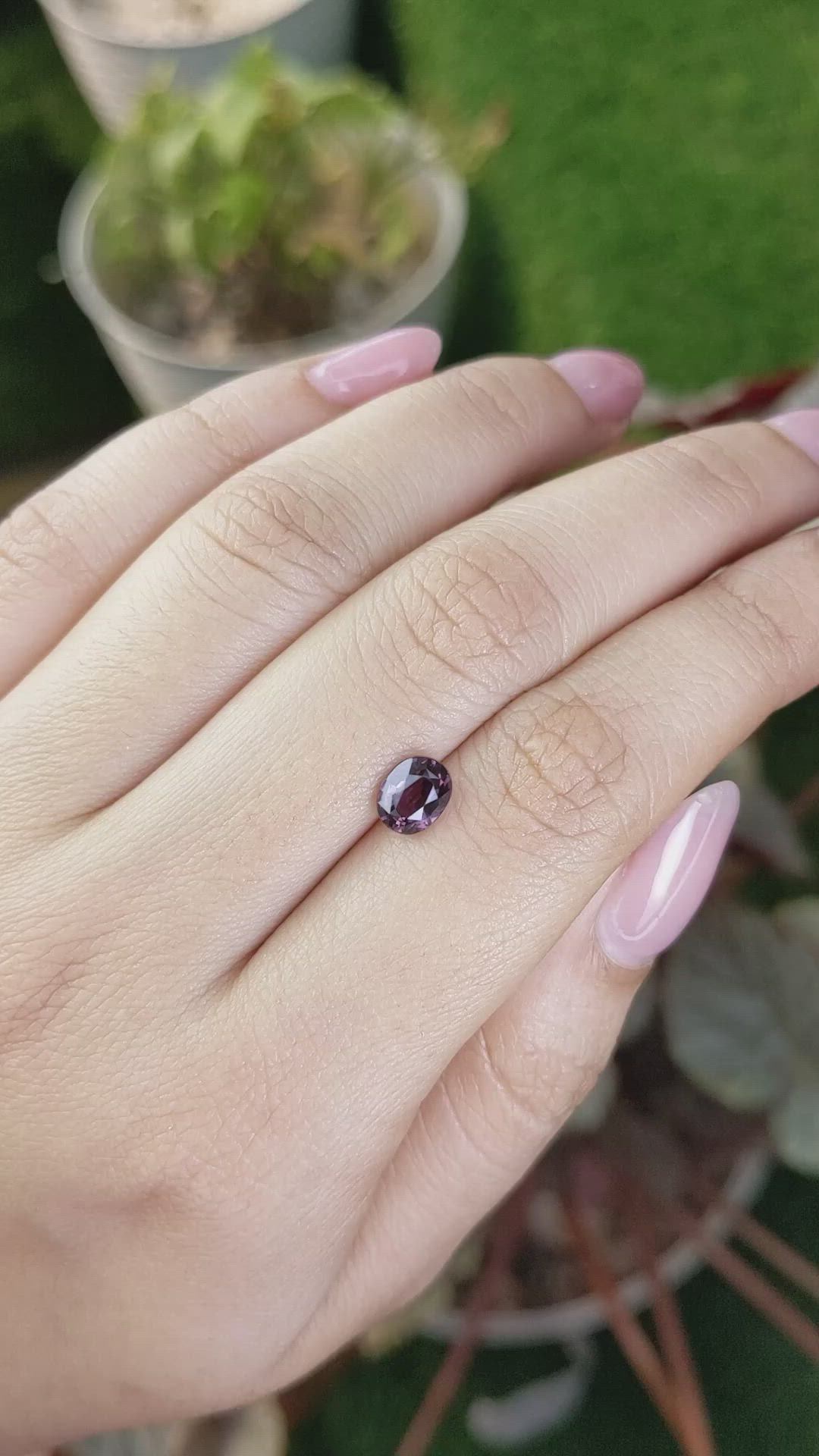 1.20 Ct. Pinkish Purple Spinel from Ceylon (Sri Lanka) Size Video