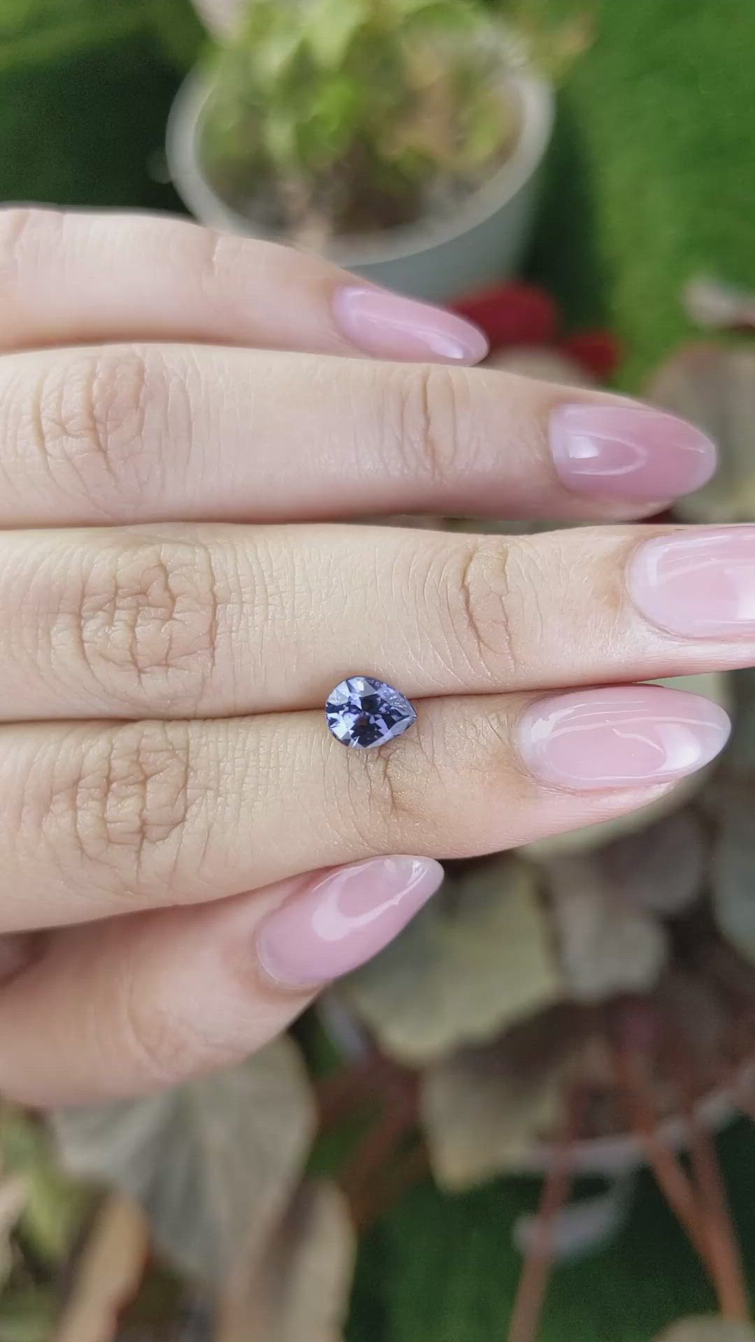 1.14 Ct. Purplish Blue Spinel from Ceylon (Sri Lanka) Size Video