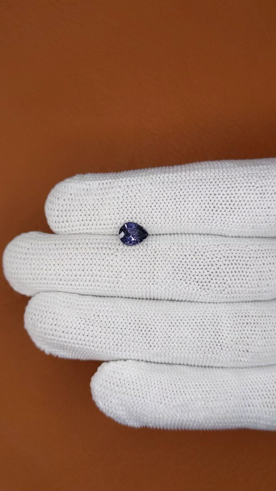 1.14 Ct. Purplish Blue Spinel from Ceylon (Sri Lanka) Size Video