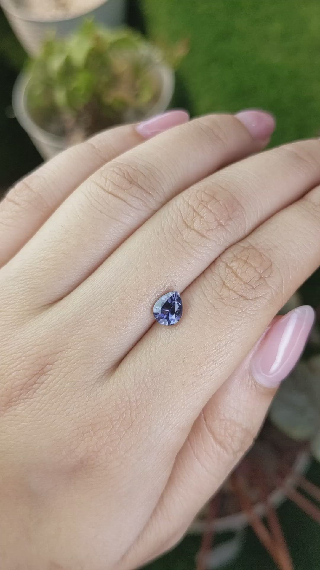 1.14 Ct. Purplish Blue Spinel from Ceylon (Sri Lanka) Size Video
