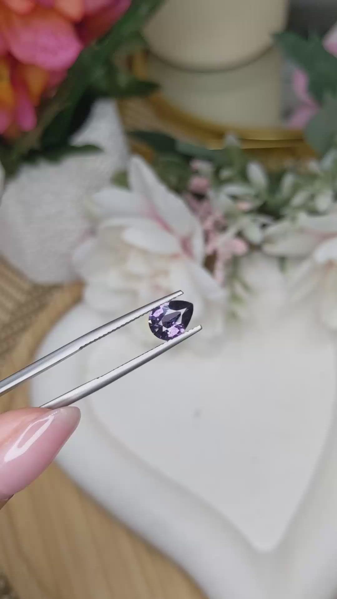 1.31 Ct. Purple Spinel from Ceylon (Sri Lanka) Size Video