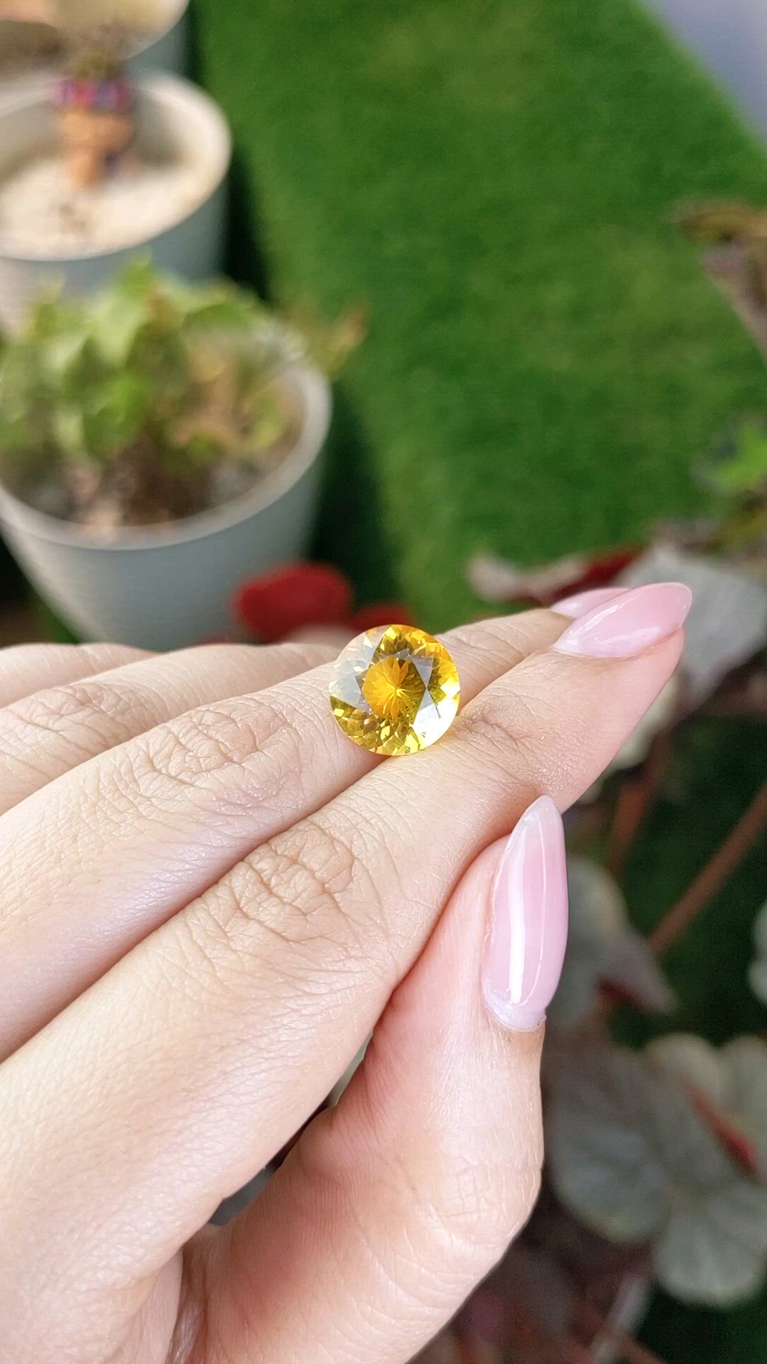 4.11 Ct. Yellow Citrine from Ceylon (Sri Lanka) Size Video