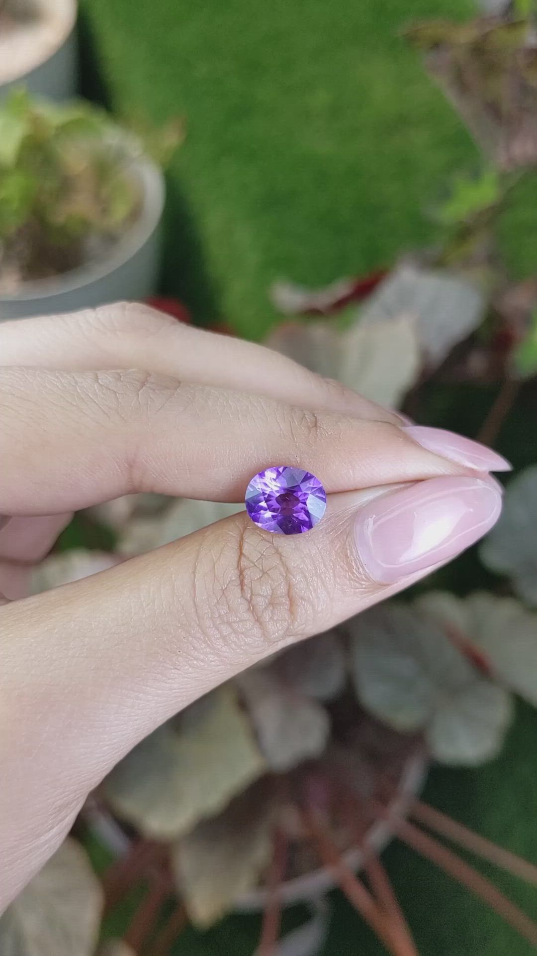 2.15 Ct. Purple Amethyst from Ceylon (Sri Lanka) Size Video