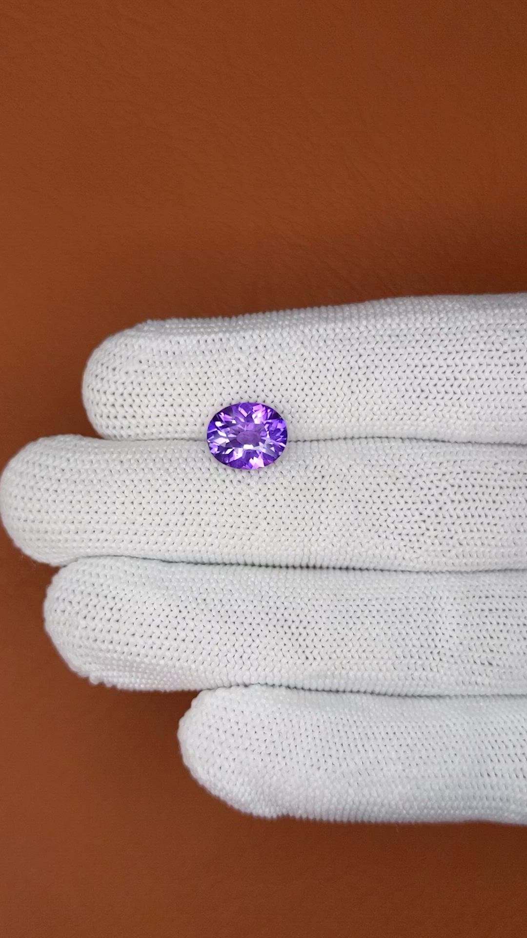2.15 Ct. Purple Amethyst from Ceylon (Sri Lanka) Size Video