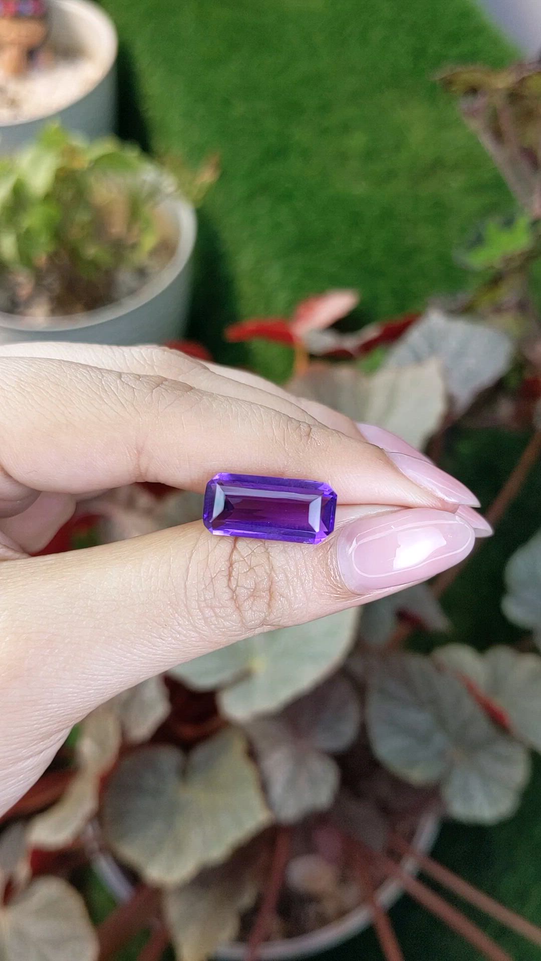 6.78 Ct. Purple Amethyst from Ceylon (Sri Lanka) Size Video