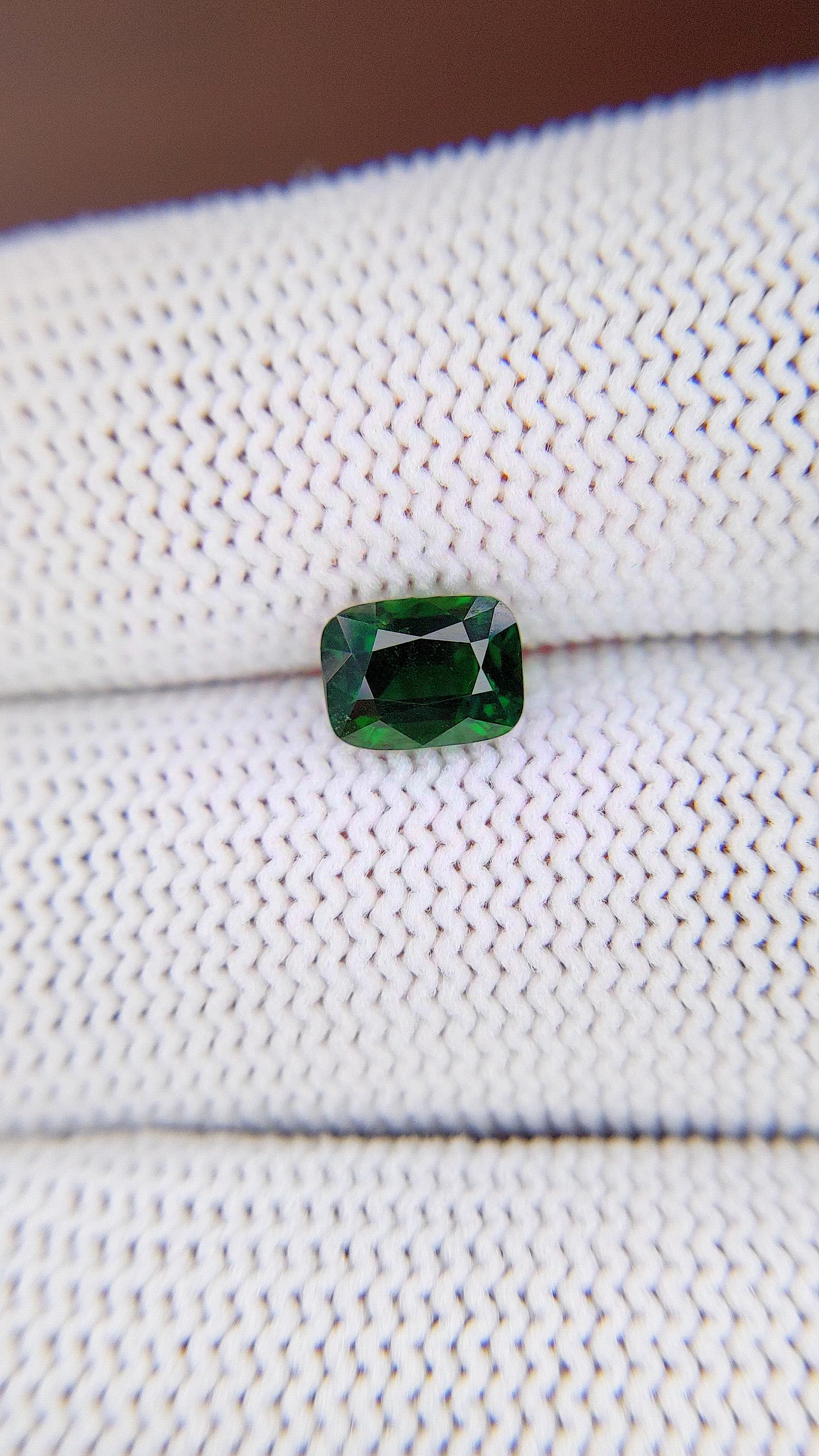 1.55 Ct. Tsavorite Garnet from Tanzania Size Video