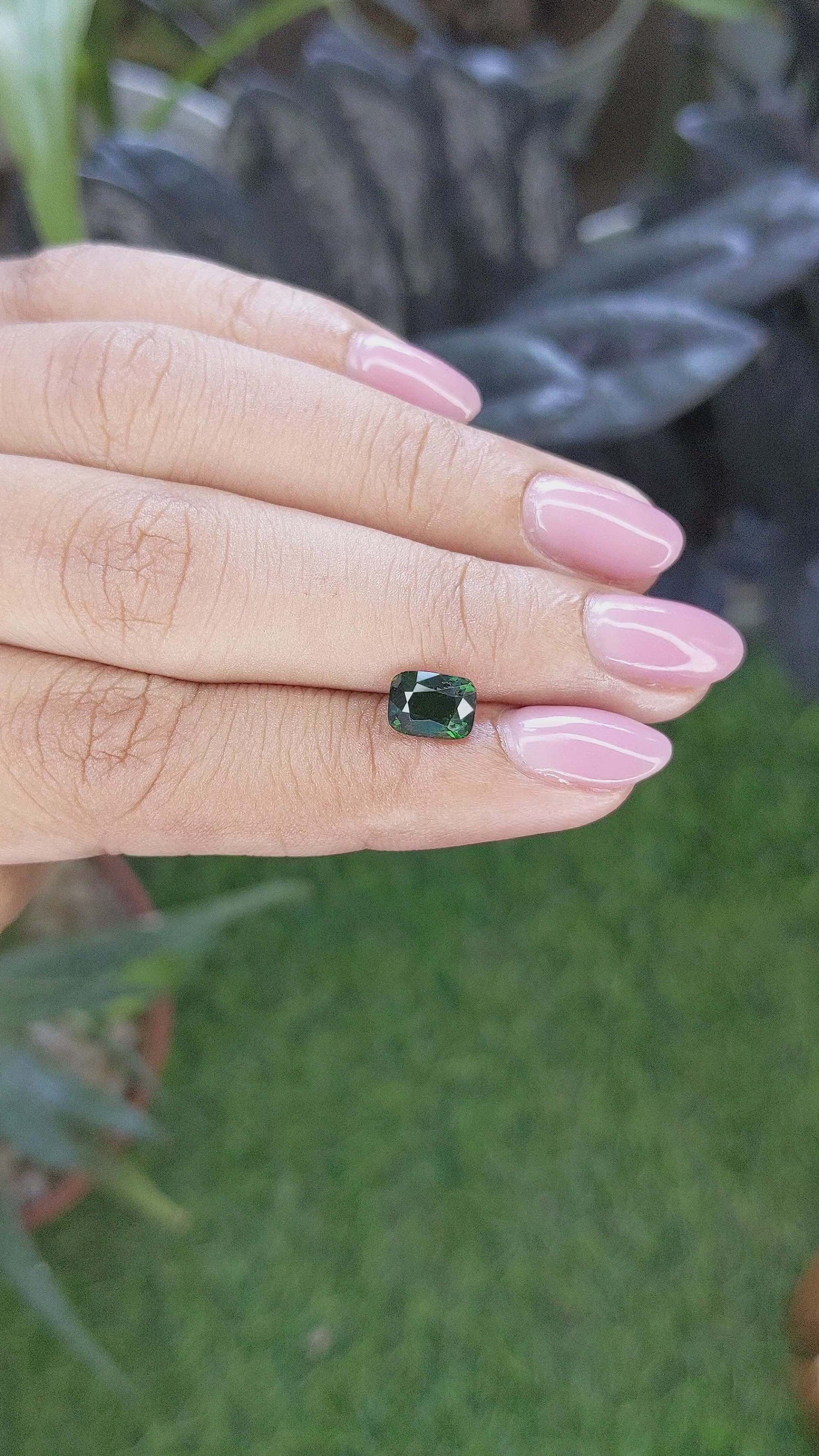 1.55 Ct. Tsavorite Garnet from Tanzania Size Video