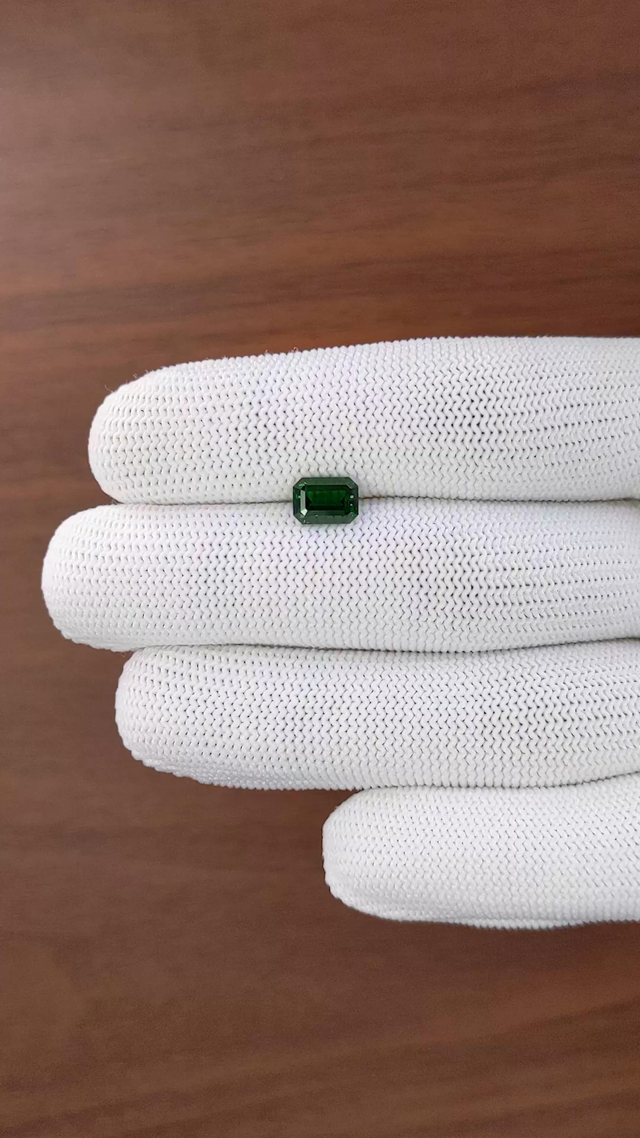 1.59 Ct. Tsavorite Garnet from Tanzania Size Video