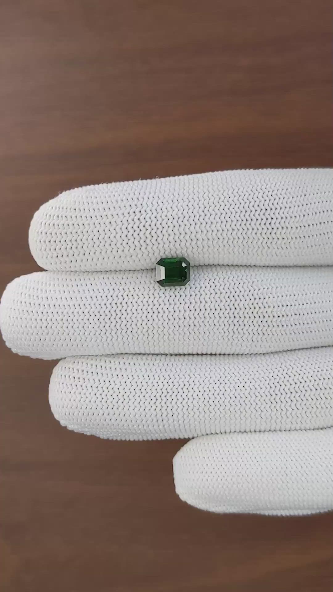 1.61 Ct. Tsavorite Garnet from Tanzania Size Video