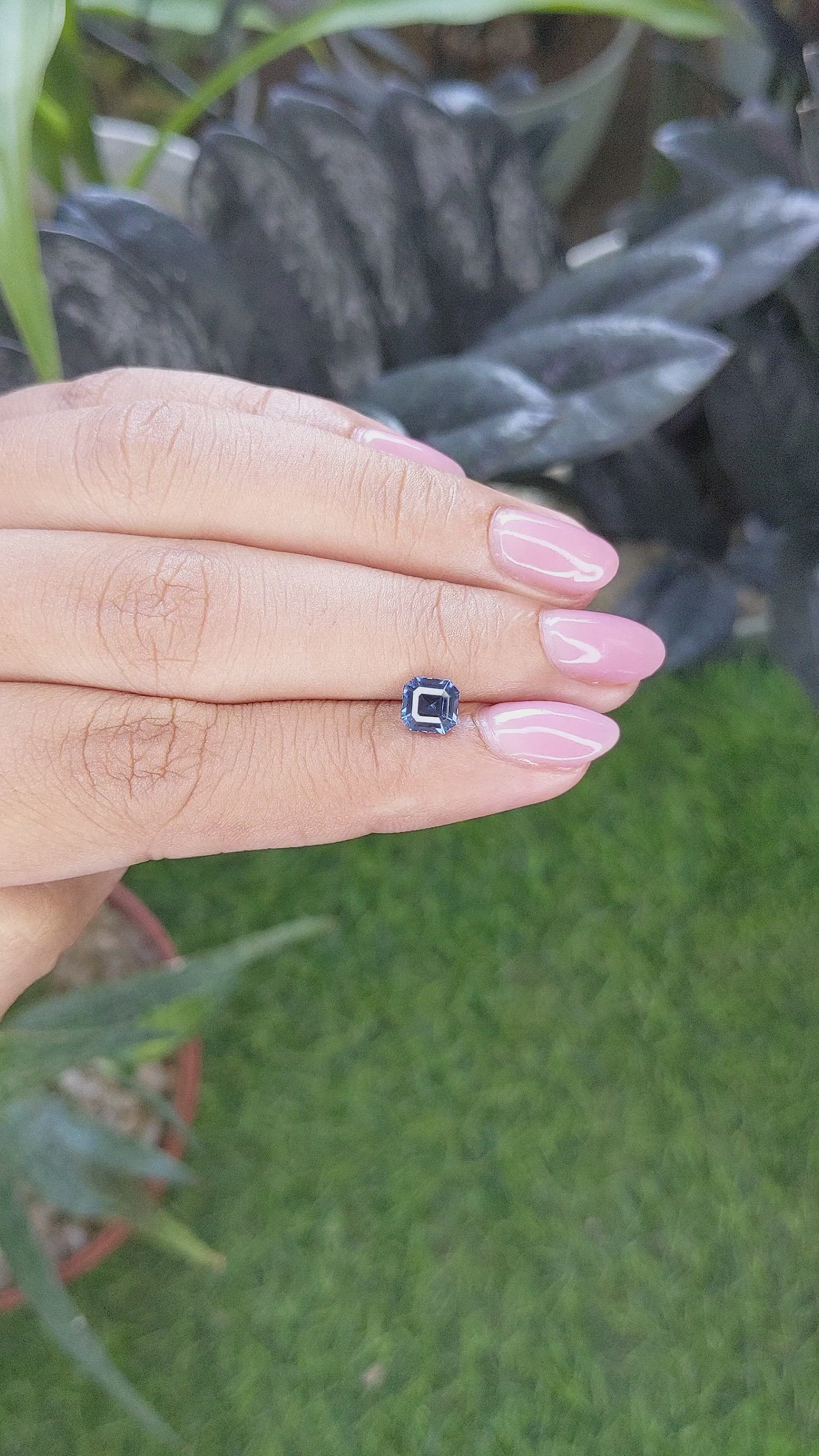 1.06 Ct. Blue Spinel from Tanzania Size Video