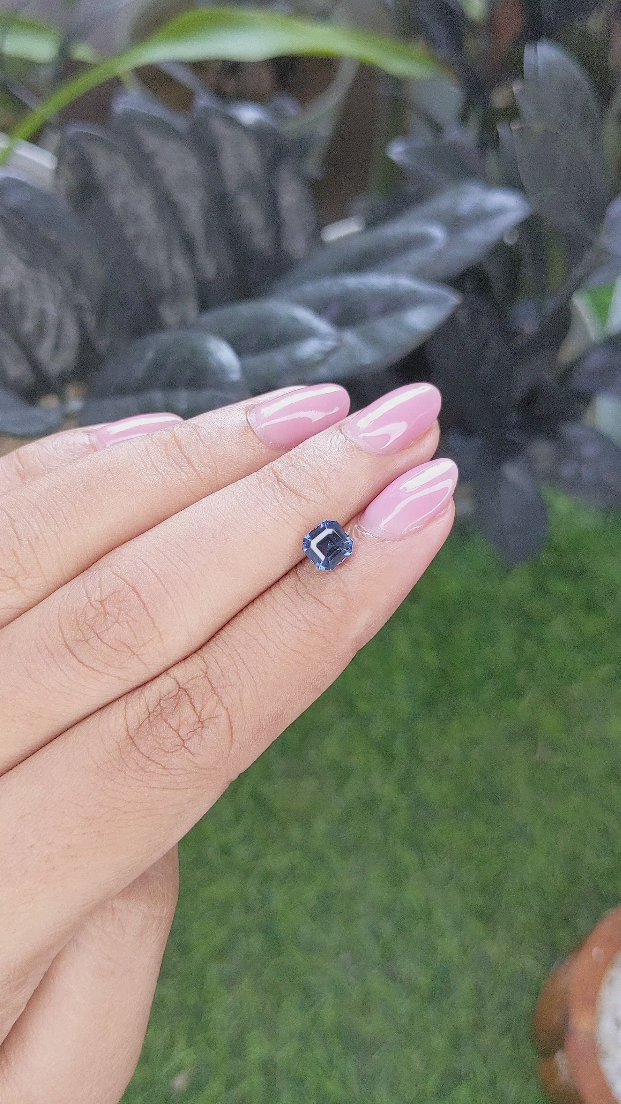 1.06 Ct. Blue Spinel from Tanzania Size Video