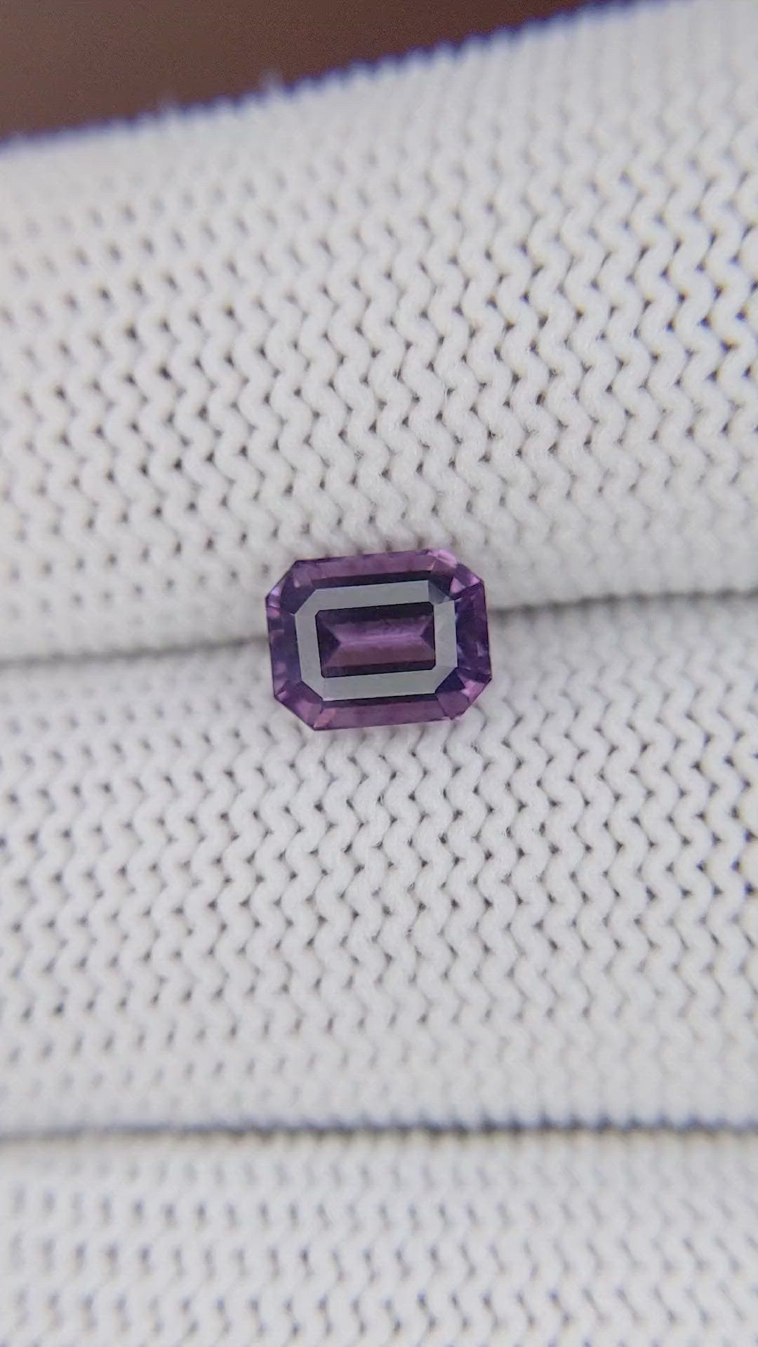 1.67 Ct. Pinkish Purple Spinel from Tanzania Size Video