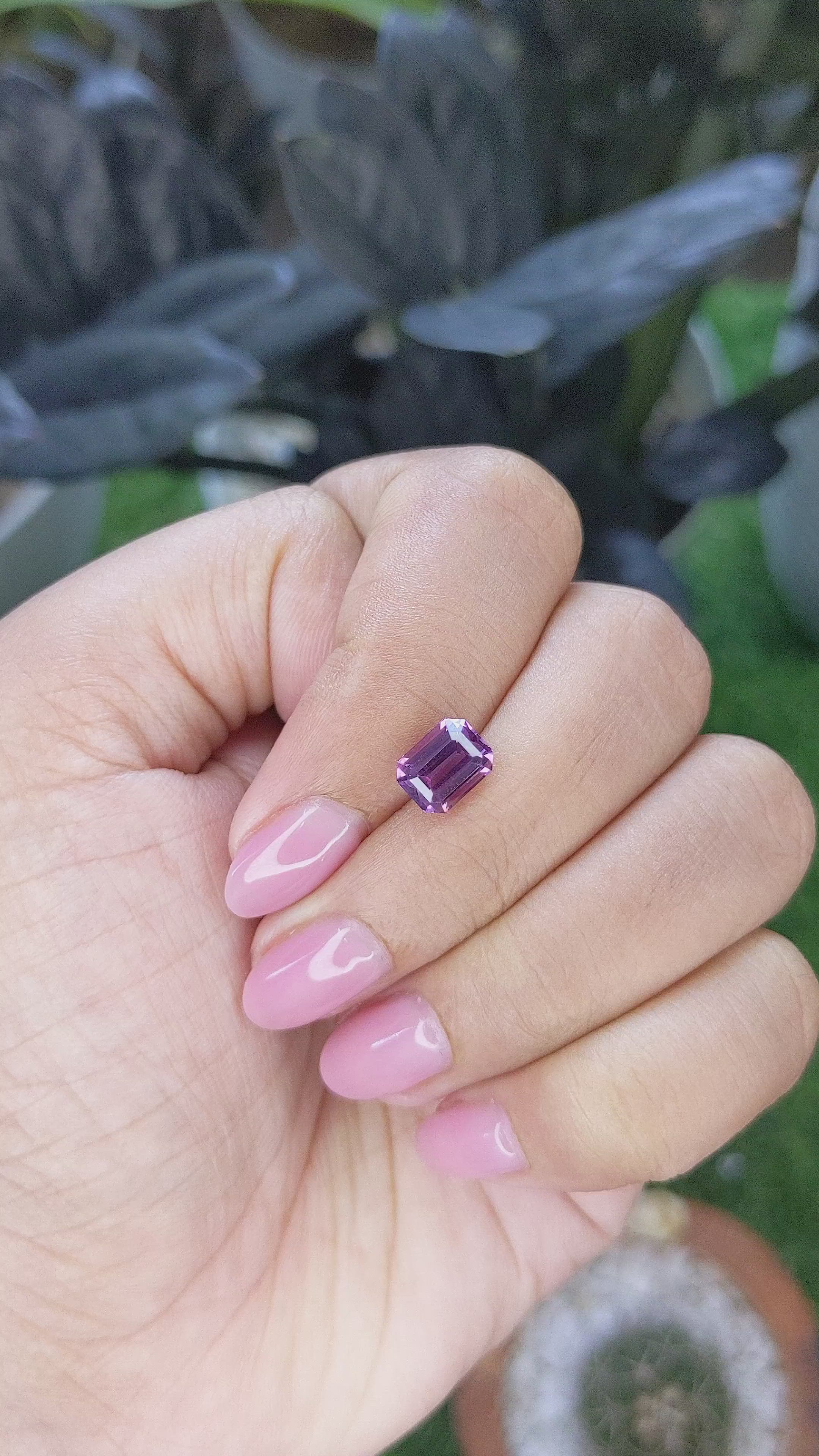 2.09 Ct. Pinkish Purple Spinel from Tanzania Size Video