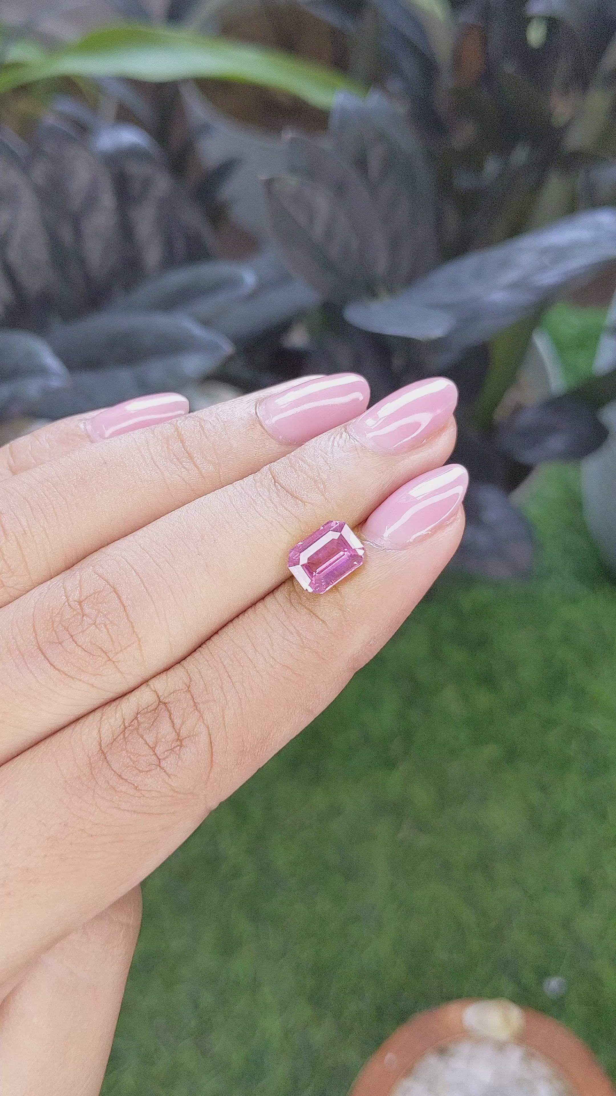 2.01 Ct. Pink Spinel from Tanzania Size Video