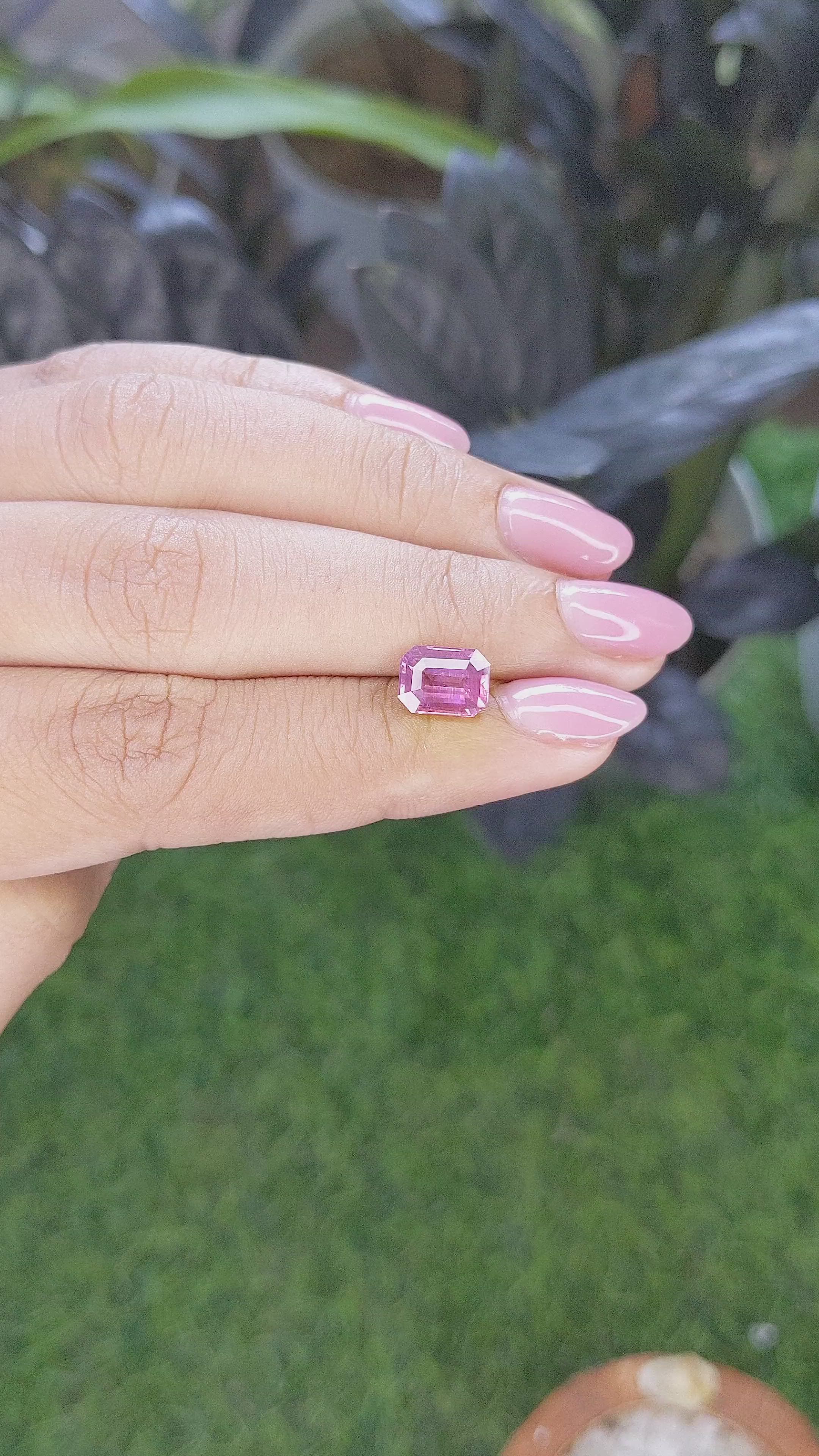 2.01 Ct. Pink Spinel from Tanzania Size Video
