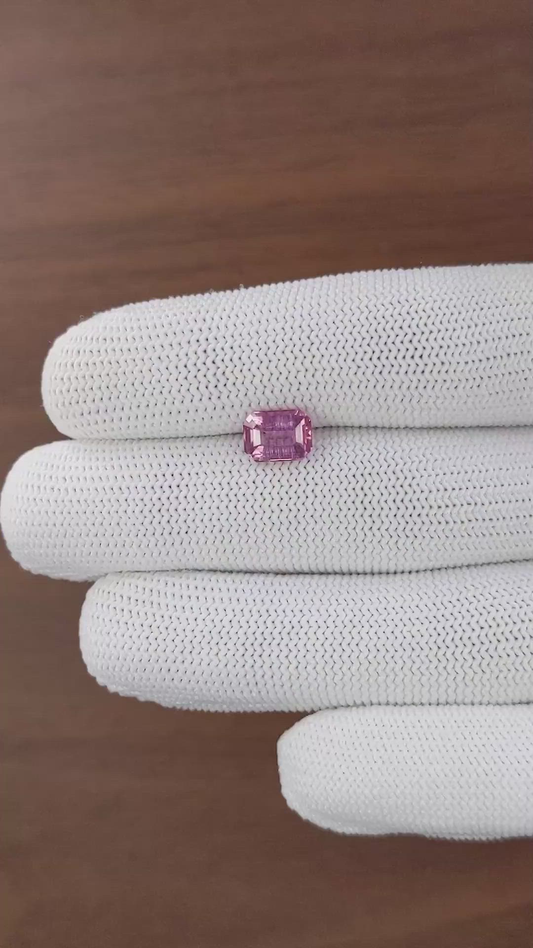 2.01 Ct. Pink Spinel from Tanzania Size Video