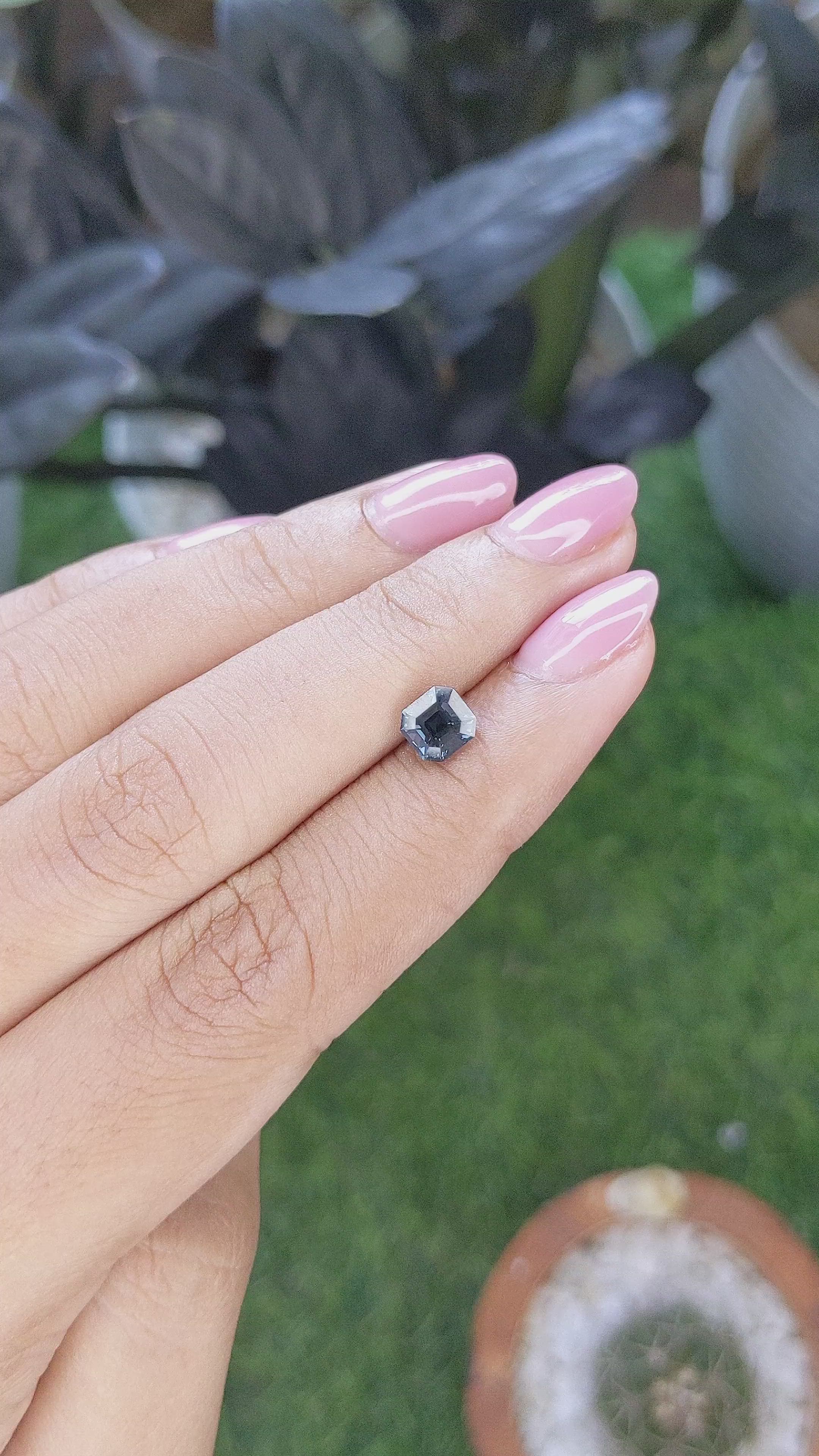 1.10 Ct. Greenish Blue Spinel from Tanzania Size Video