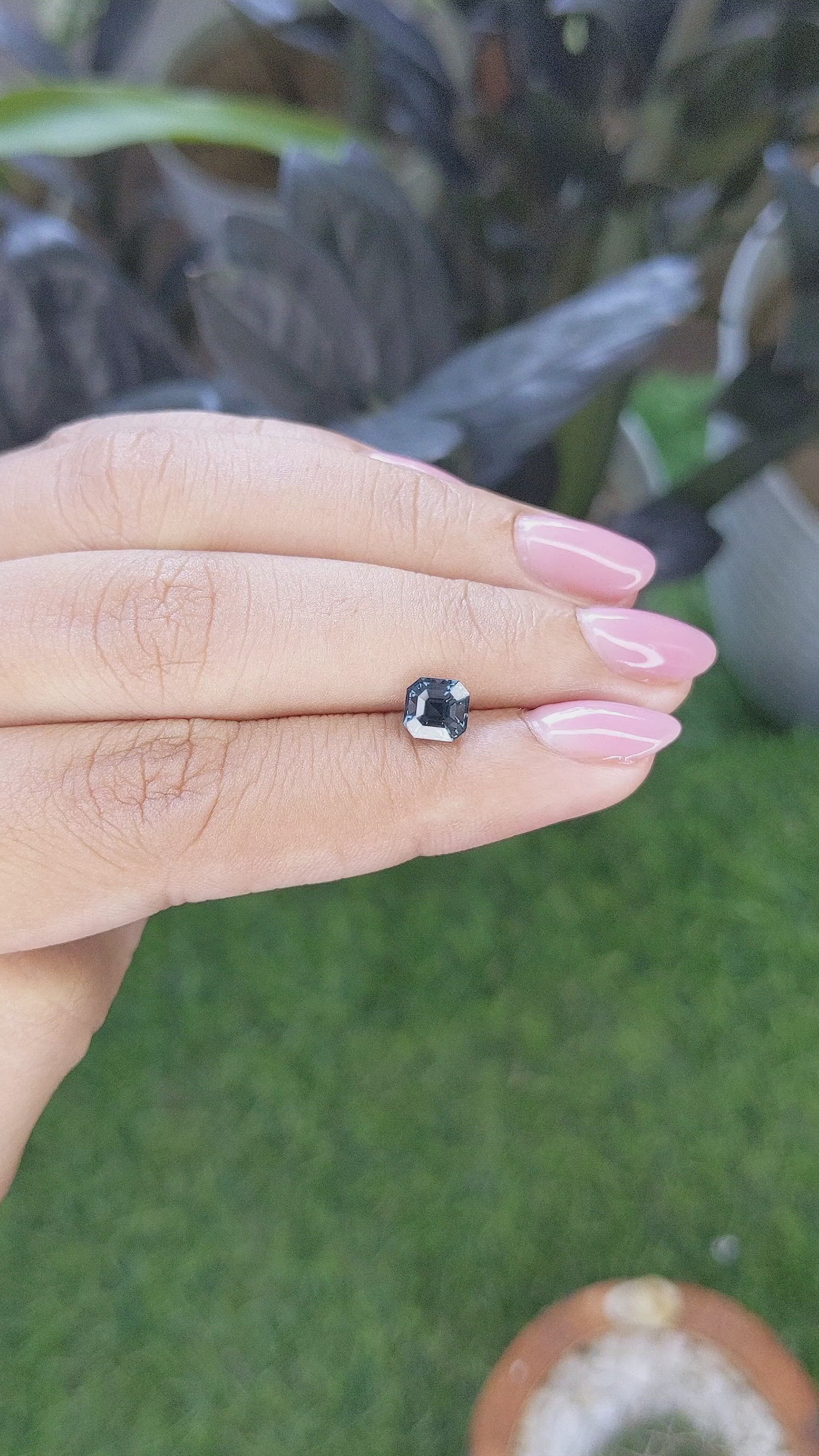 1.10 Ct. Greenish Blue Spinel from Tanzania Size Video