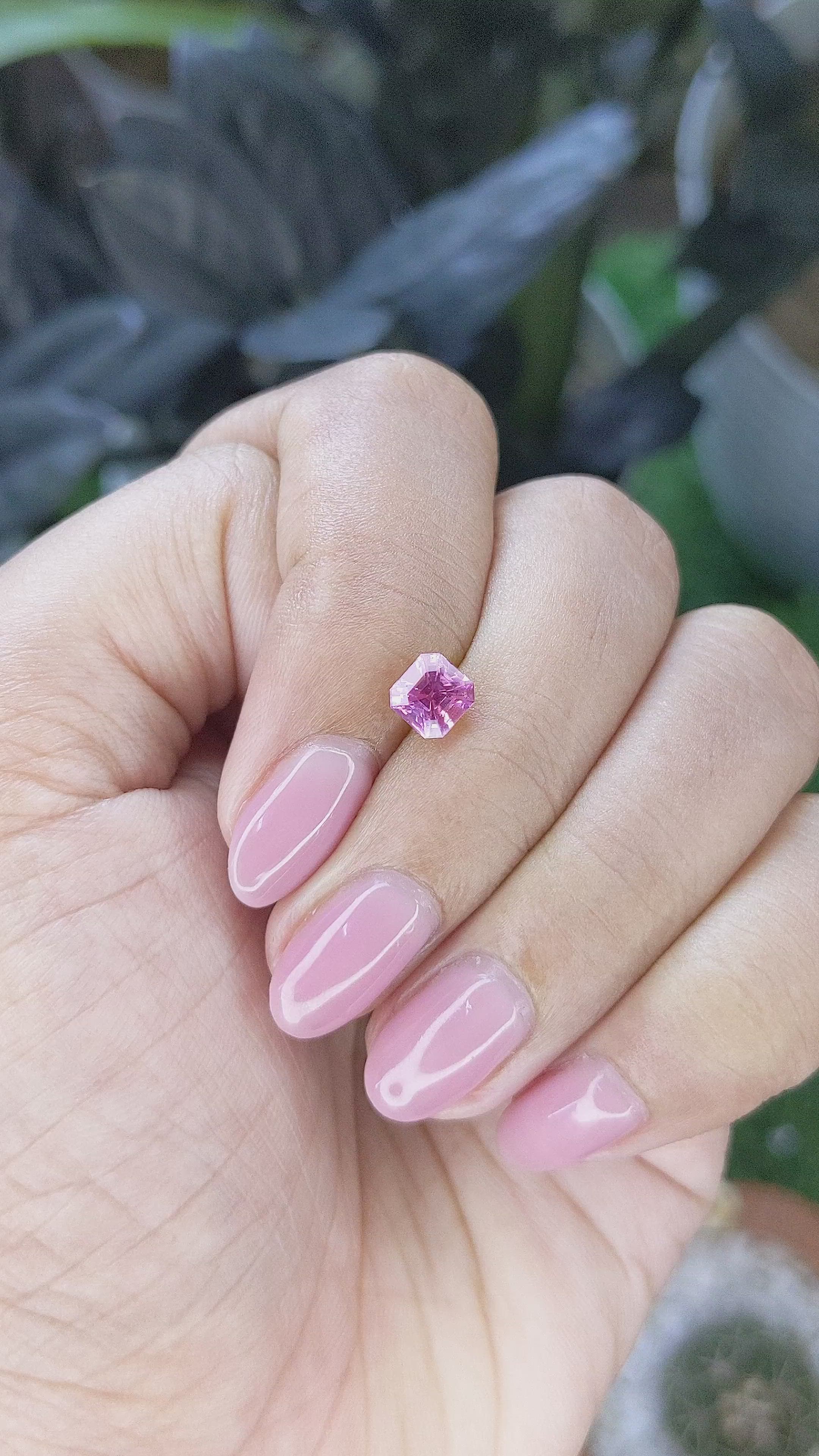 1.10 Ct. Purplish Pink Spinel from Tanzania Size Video