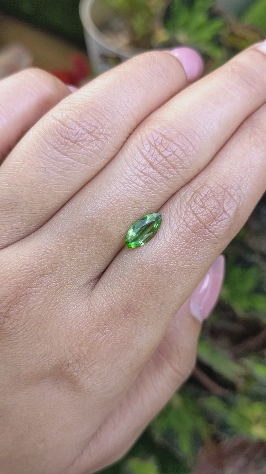 1.03 Ct. Tsavorite Garnet from Tanzania Size Video