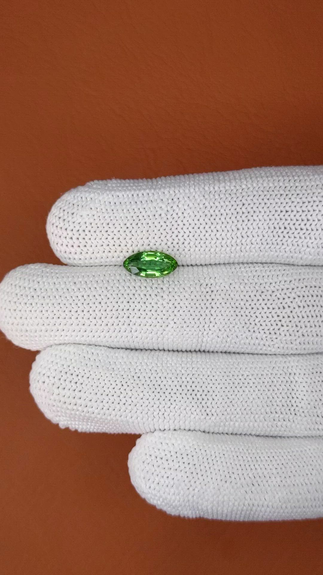 1.03 Ct. Tsavorite Garnet from Tanzania Size Video