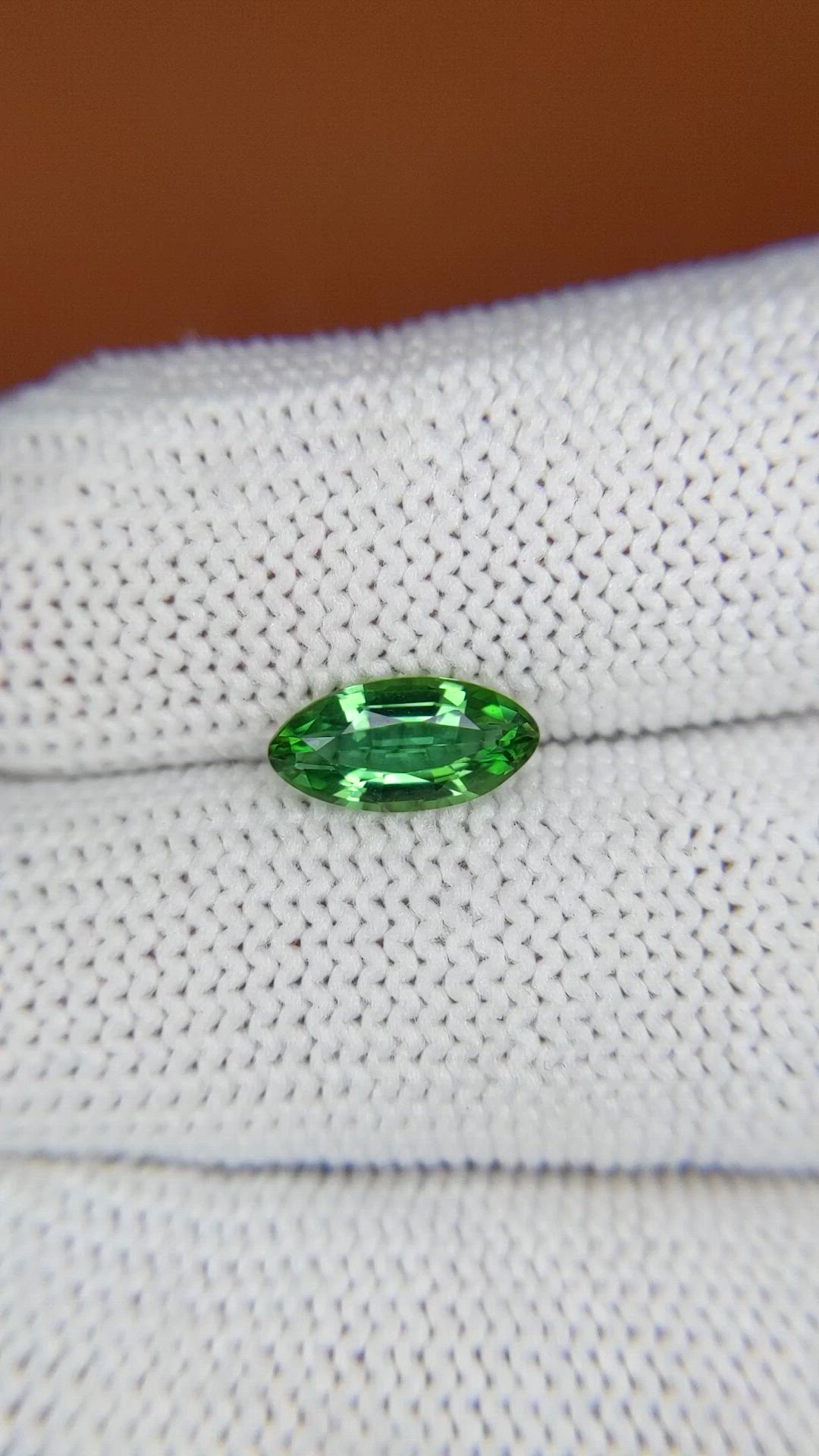 1.03 Ct. Tsavorite Garnet from Tanzania Size Video