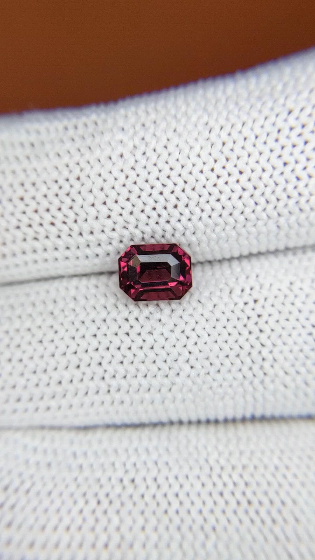 1.62 Ct. Purplish Pink Rhodolite Garnet from Ceylon (Sri Lanka) Size Video