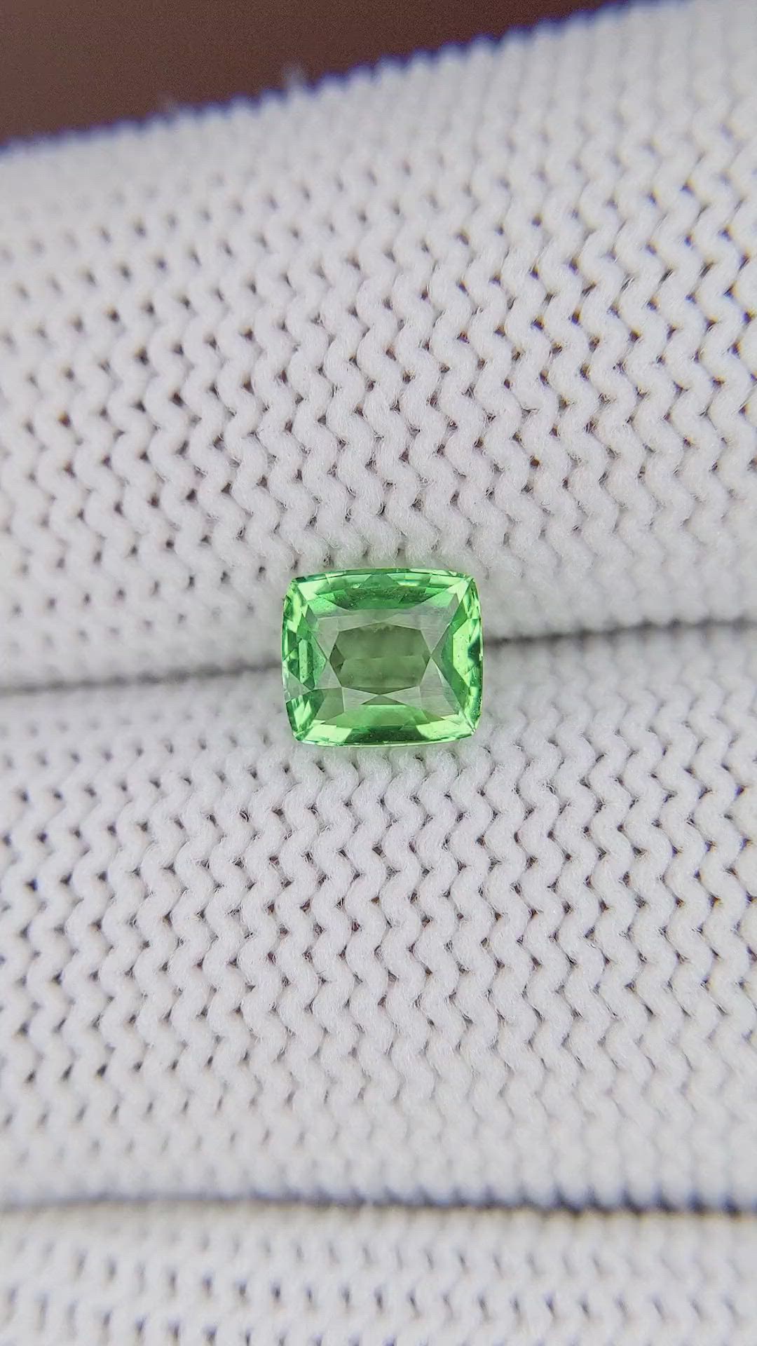 1.05 Ct. Tsavorite Garnet from Tanzania Size Video