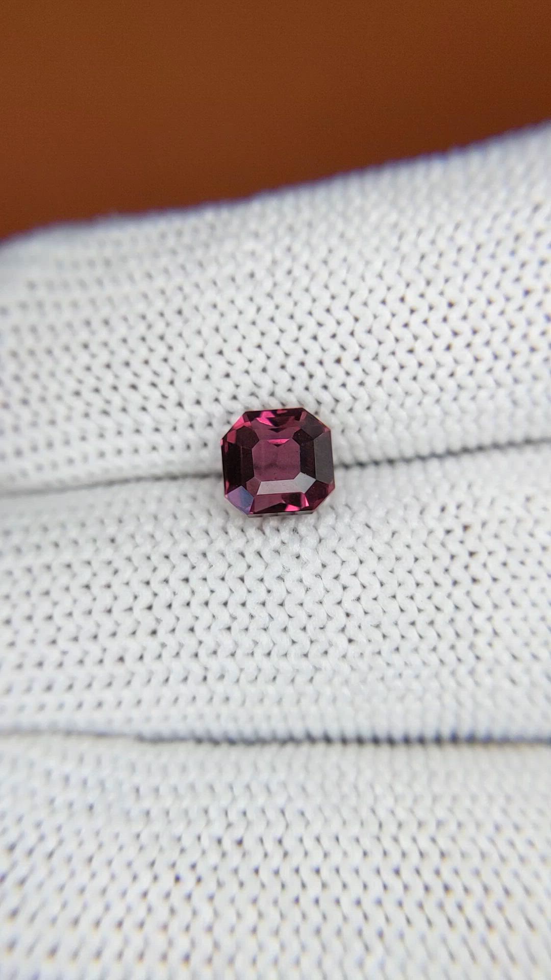 1.55 Ct. Purplish Pink Rhodolite Garnet from Ceylon (Sri Lanka) Size Video