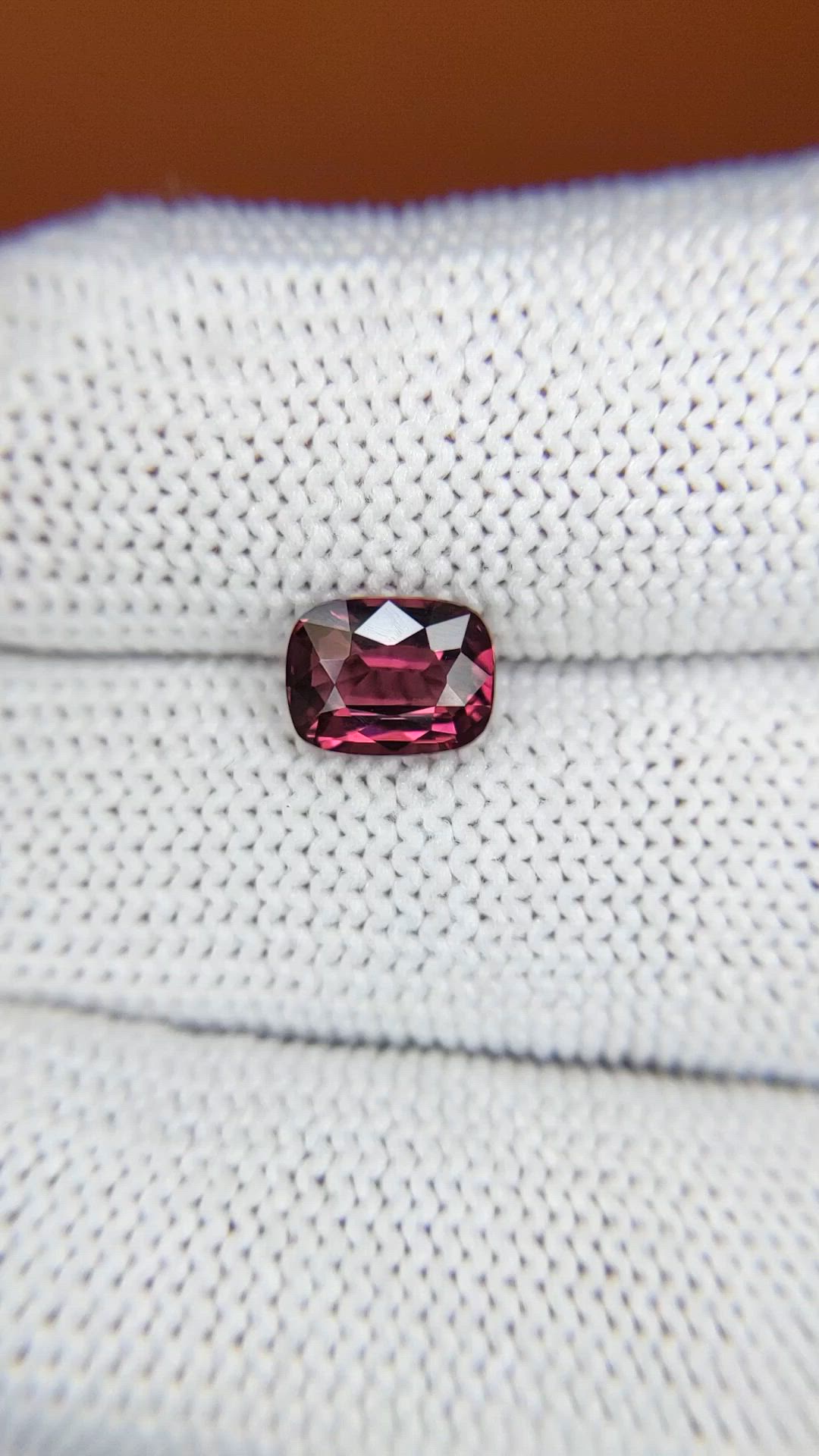 1.82 Ct. Purplish Pink Rhodolite Garnet from Ceylon (Sri Lanka) Size Video