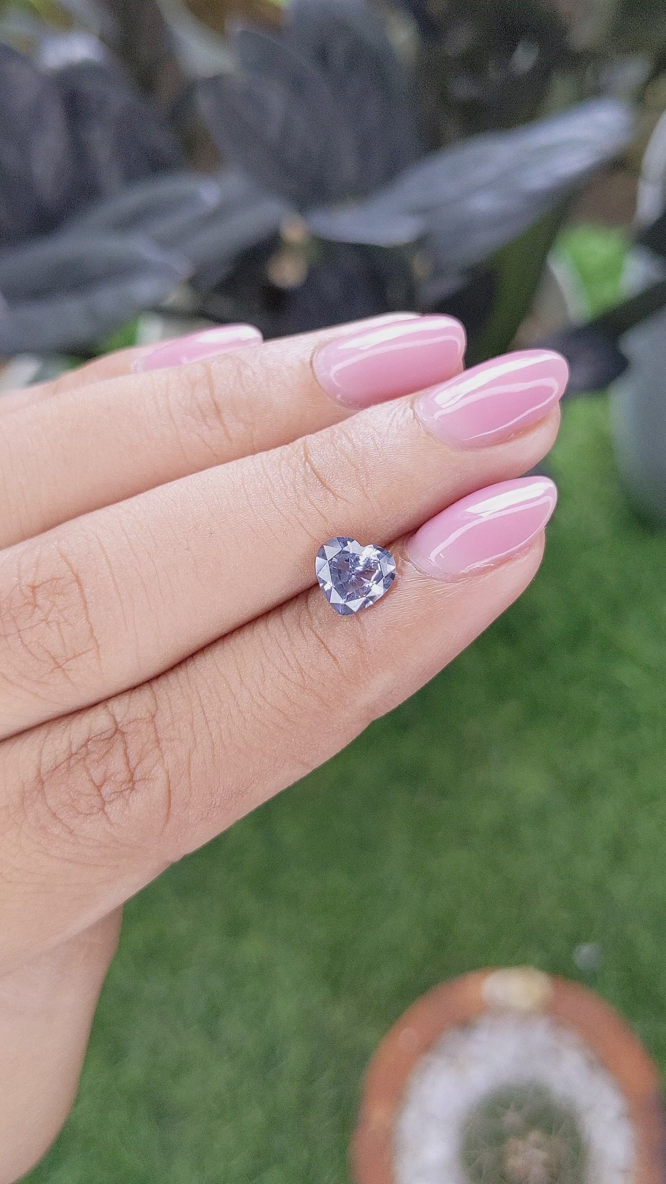1.24 Ct. Purplish Blue Spinel from Tanzania Size Video