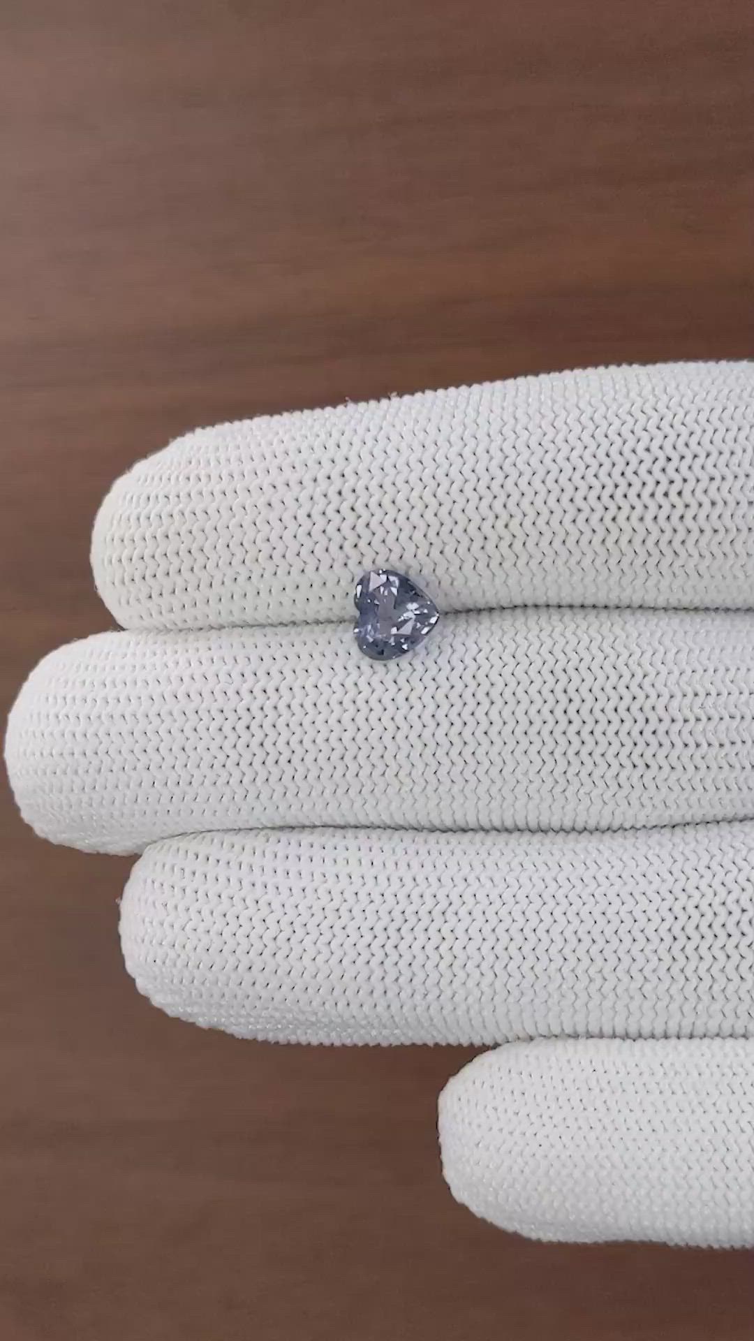 1.24 Ct. Purplish Blue Spinel from Tanzania Size Video
