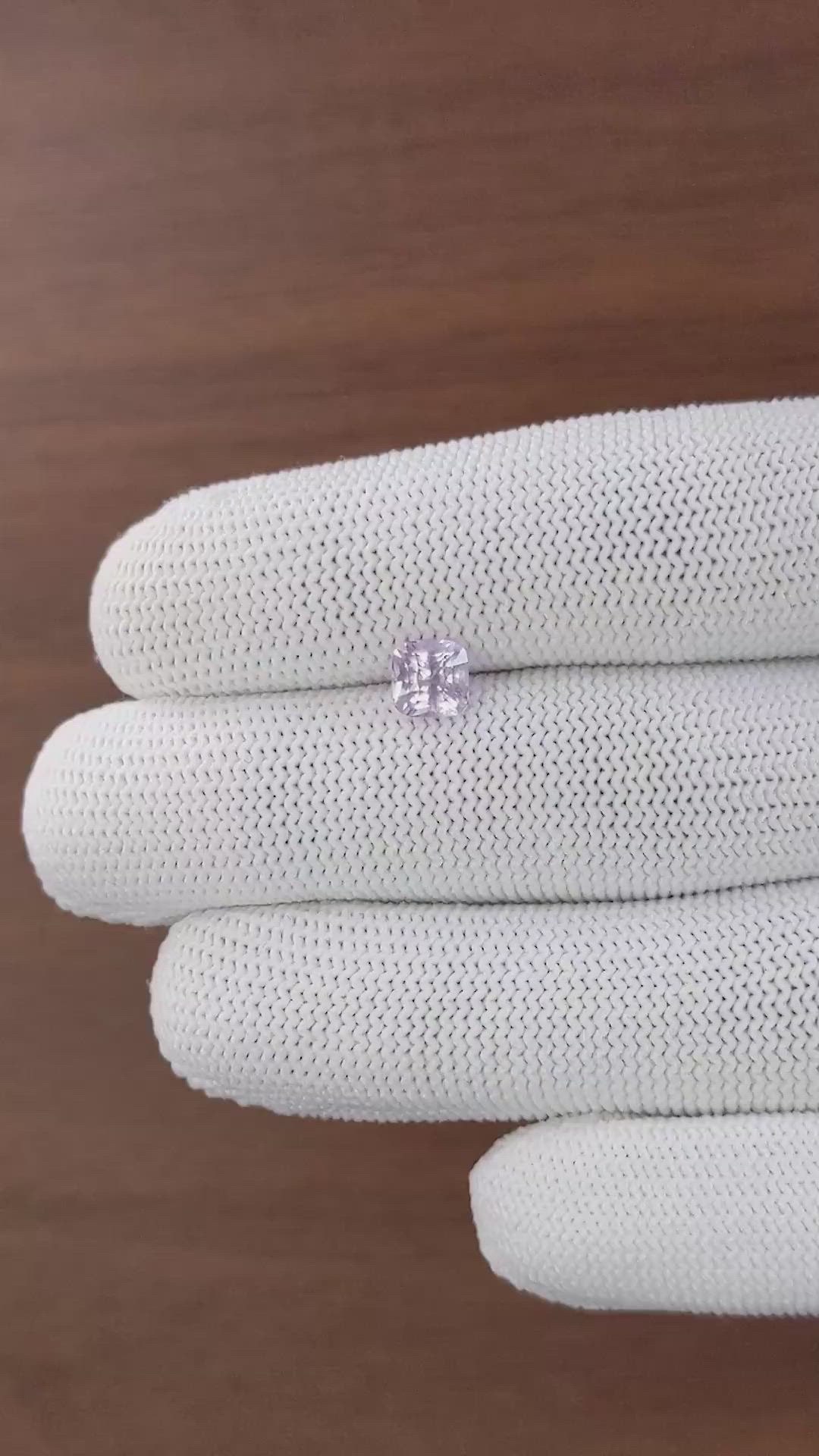 1.15 Ct. Pinkish Purple Spinel from Tanzania Size Video